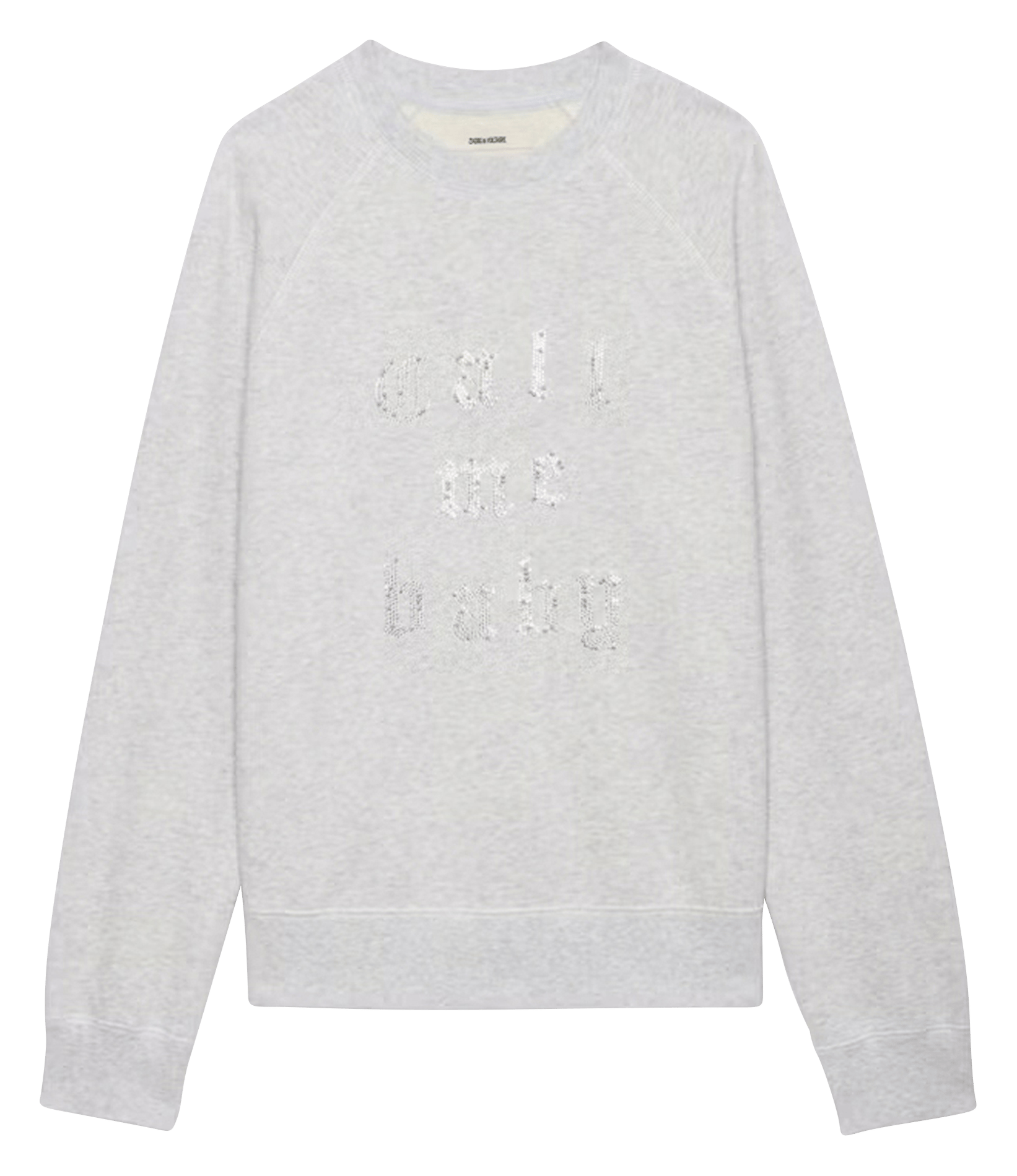 Sweat col rond en coton mélangé upper ZADIG&VOLTAIRE Gris