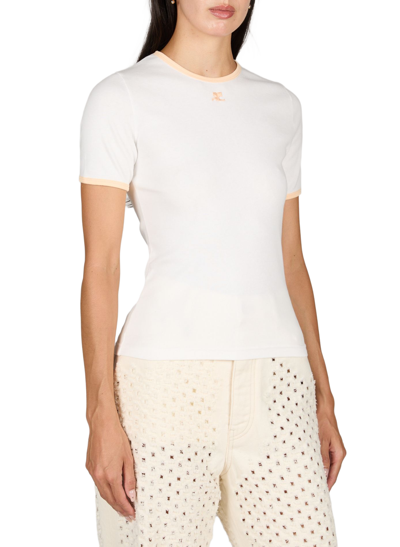 Handtekening T-shirt COURRÈGES Wit