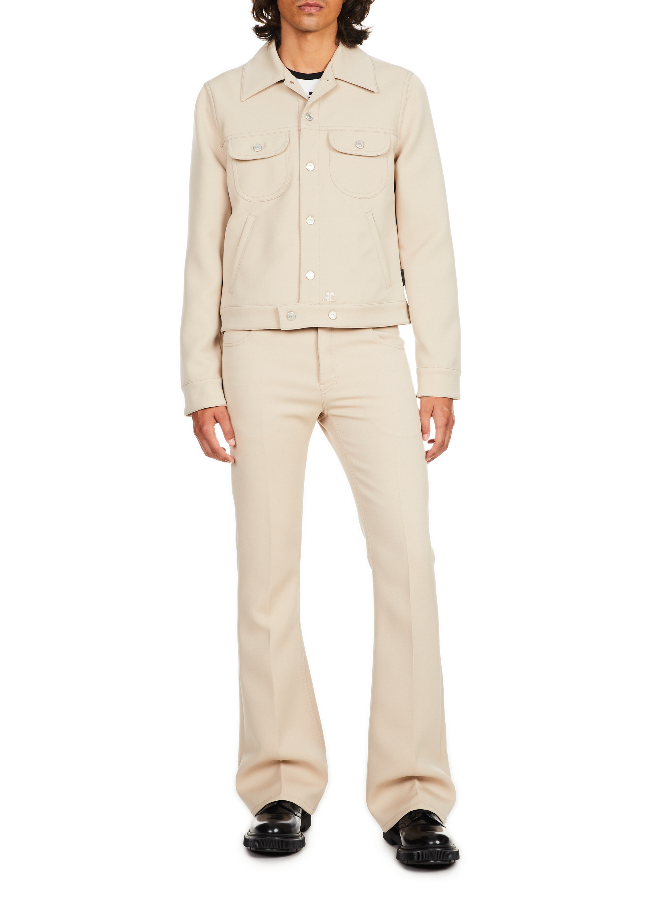 Blouson Trucker en twill COURRÈGES Beige