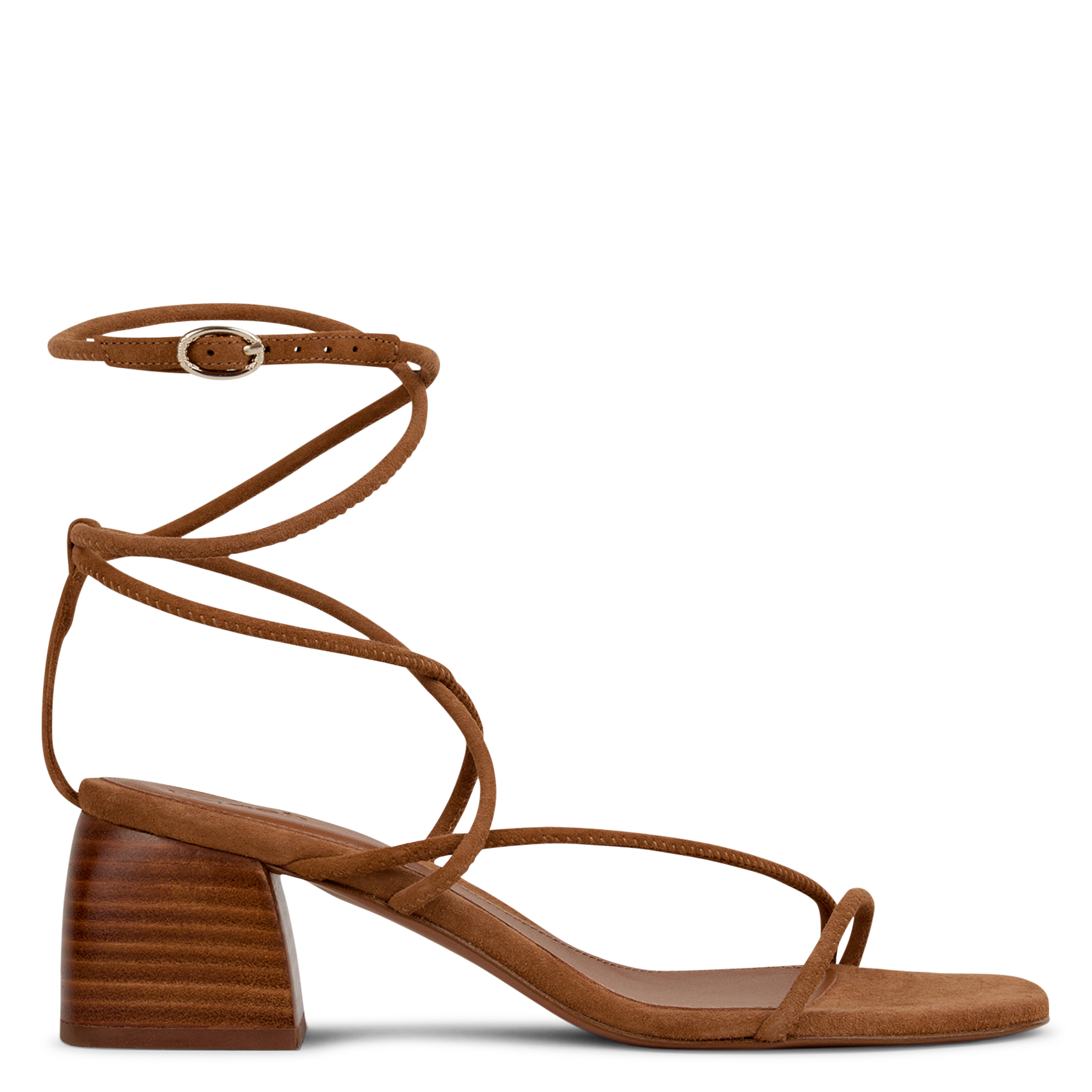 Sandalen met hak van suèdeleer Caya BA&SH Bruin