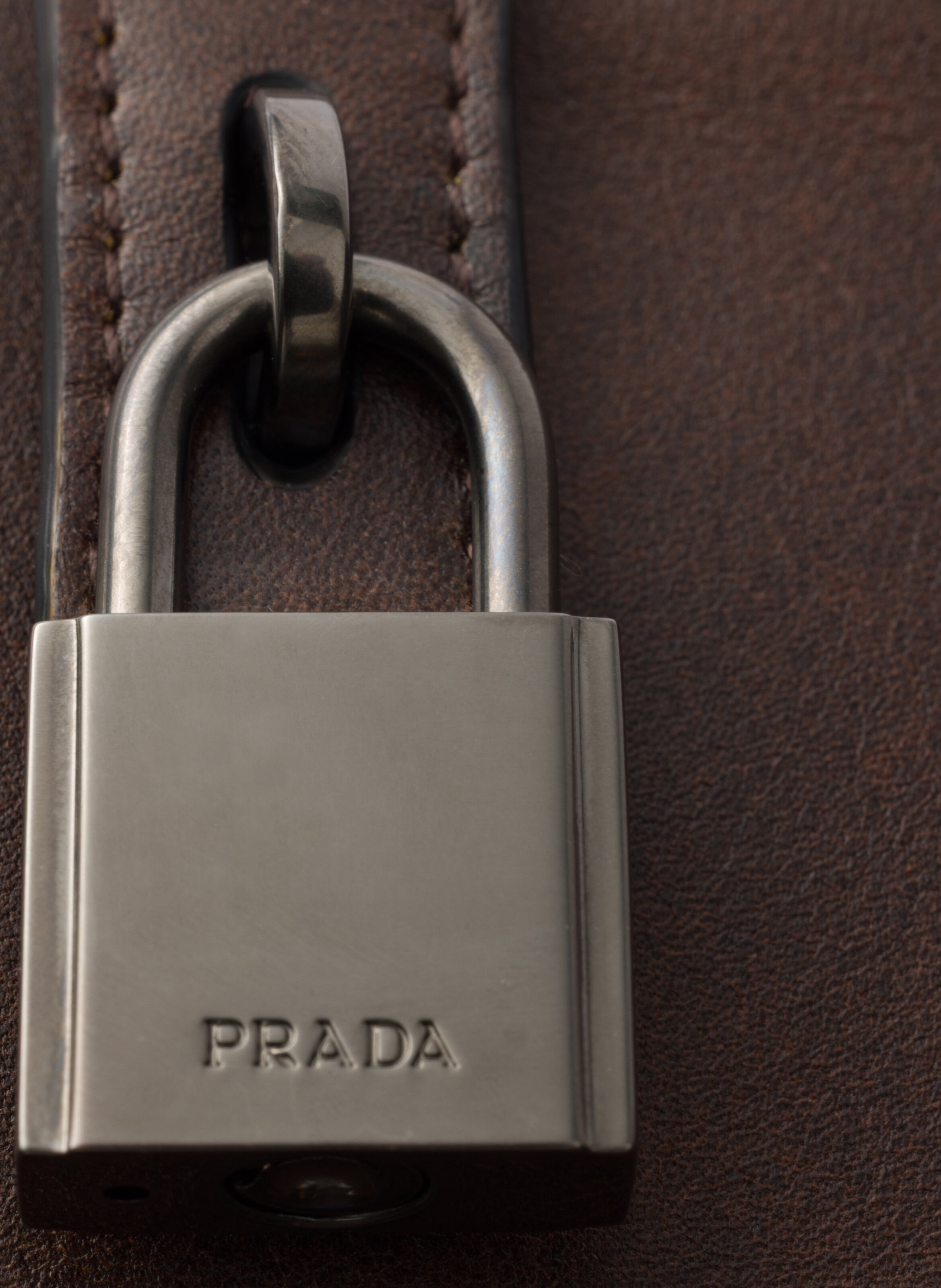 Pochette en cuir PRADA Marron