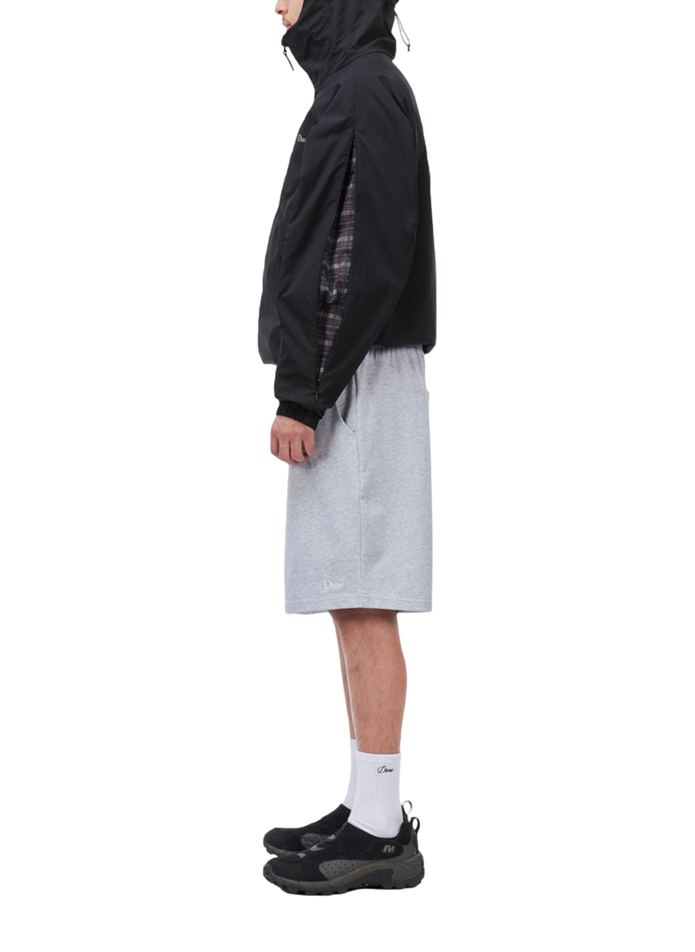 Hooded logo coat DIME Black