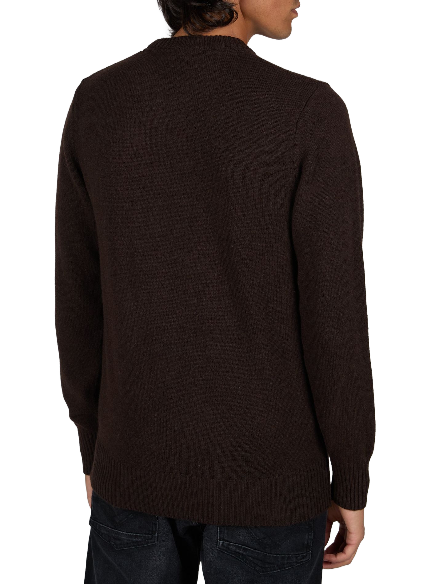 Rundhalsausschnitt-Pullover aus gemischter Wolle SCHOTT Braun