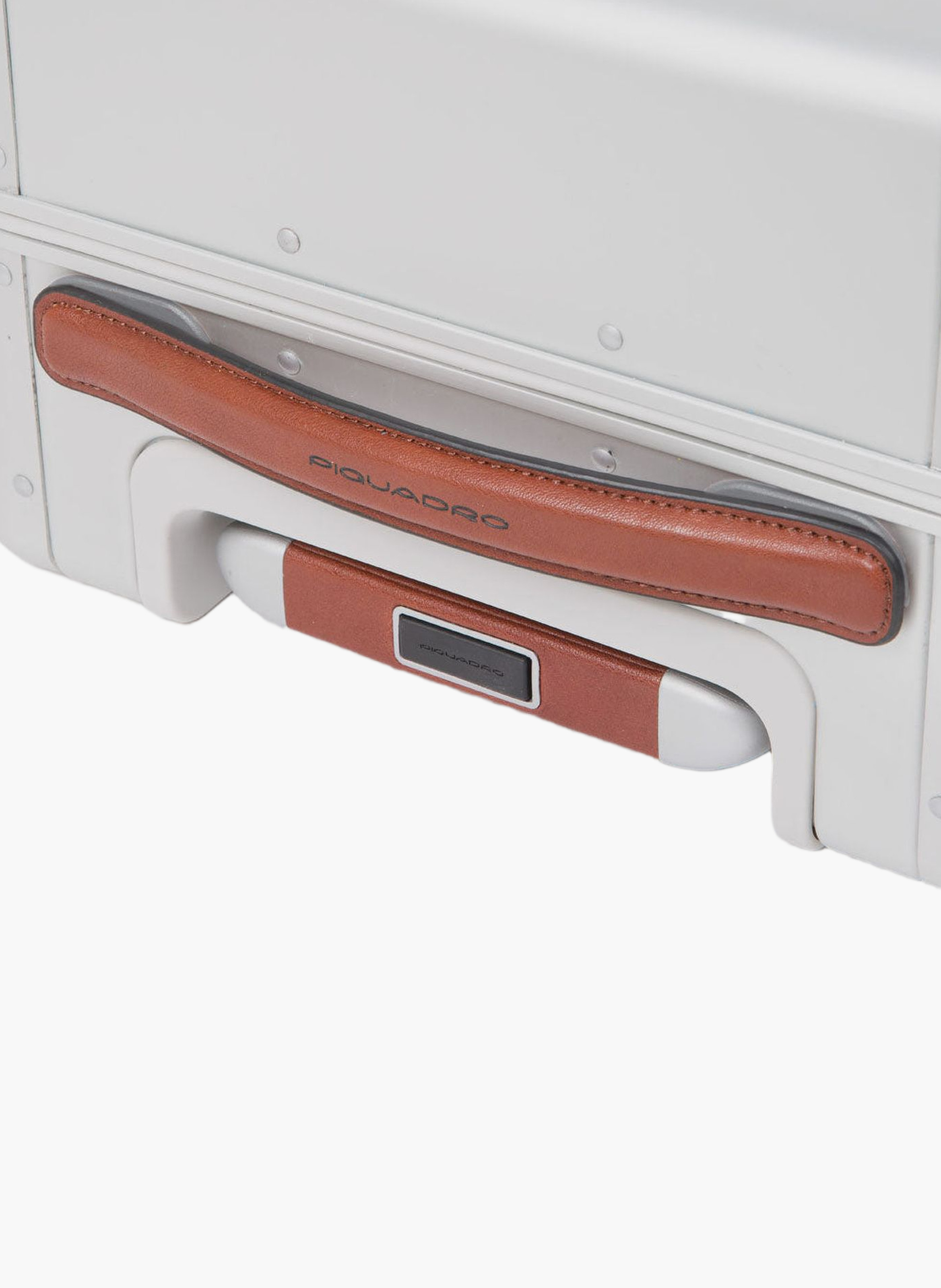 Aluminum 4 wheel suitcase with tsa lock PIQUADRO Grey