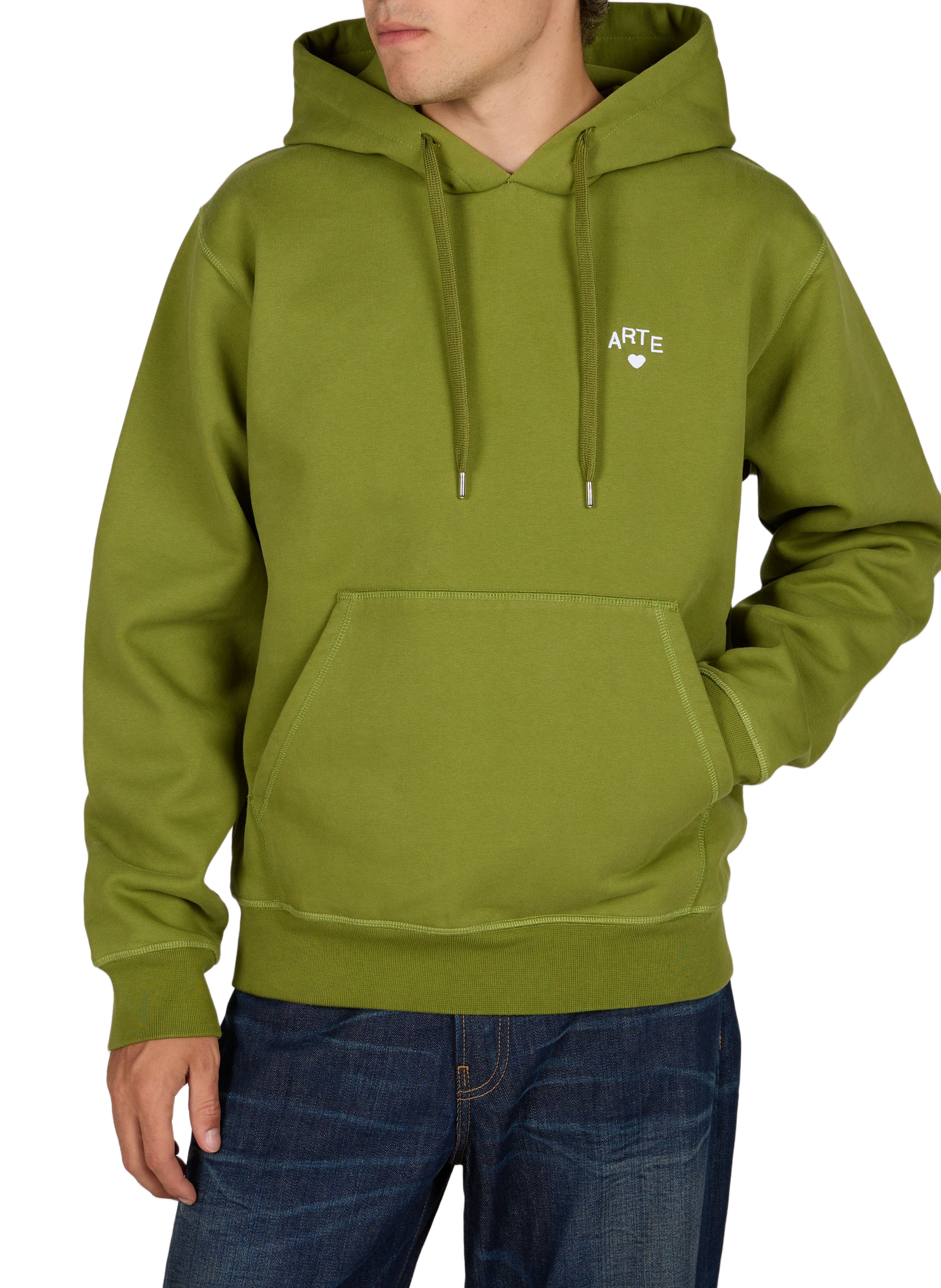 Sweat à capuche uni en coton ARTE ANTWERP Vert
