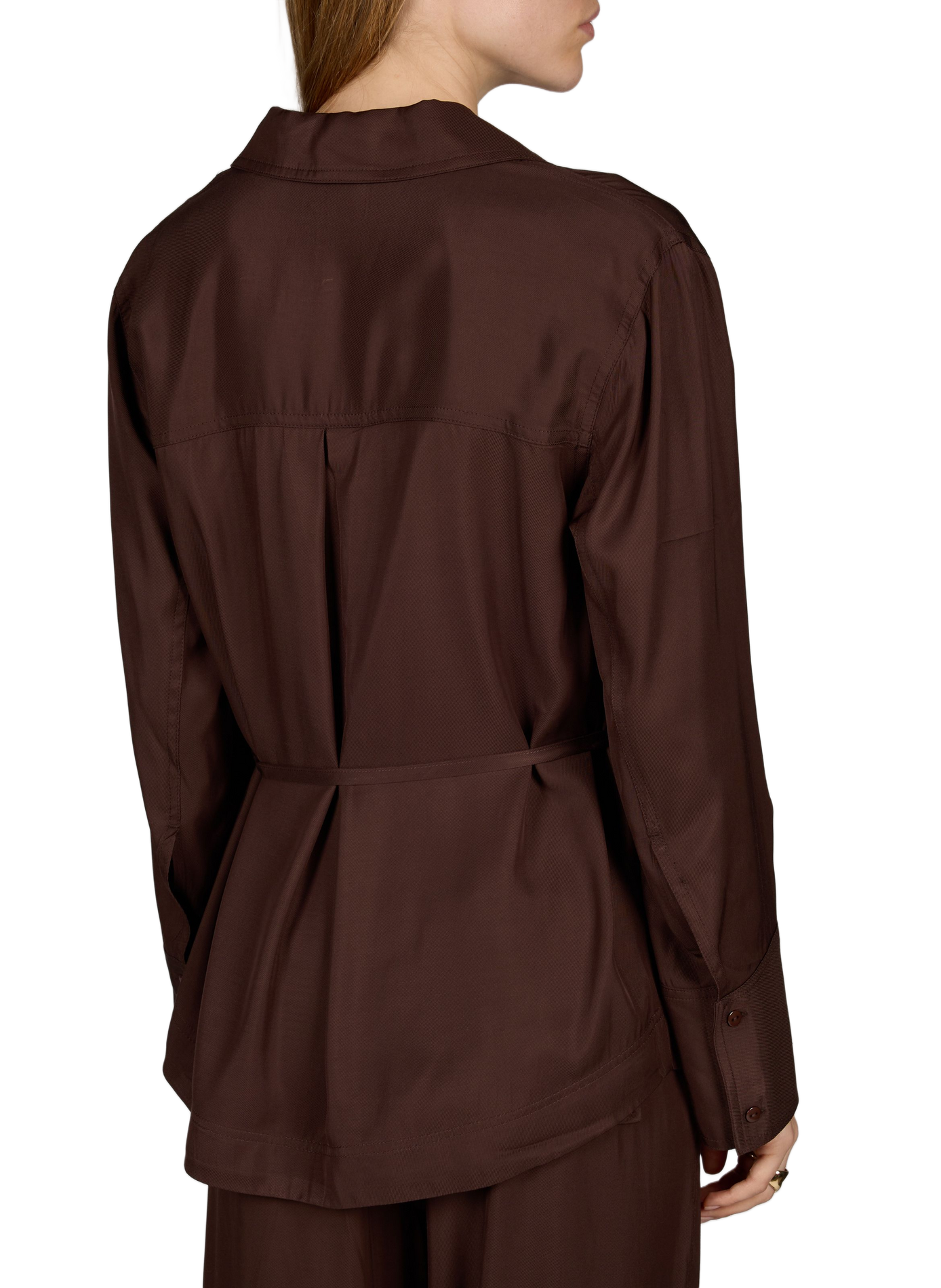 Gerade geschnittene Tonia-Hemdbluse mit Reverskragen ROUGE EDIT Braun