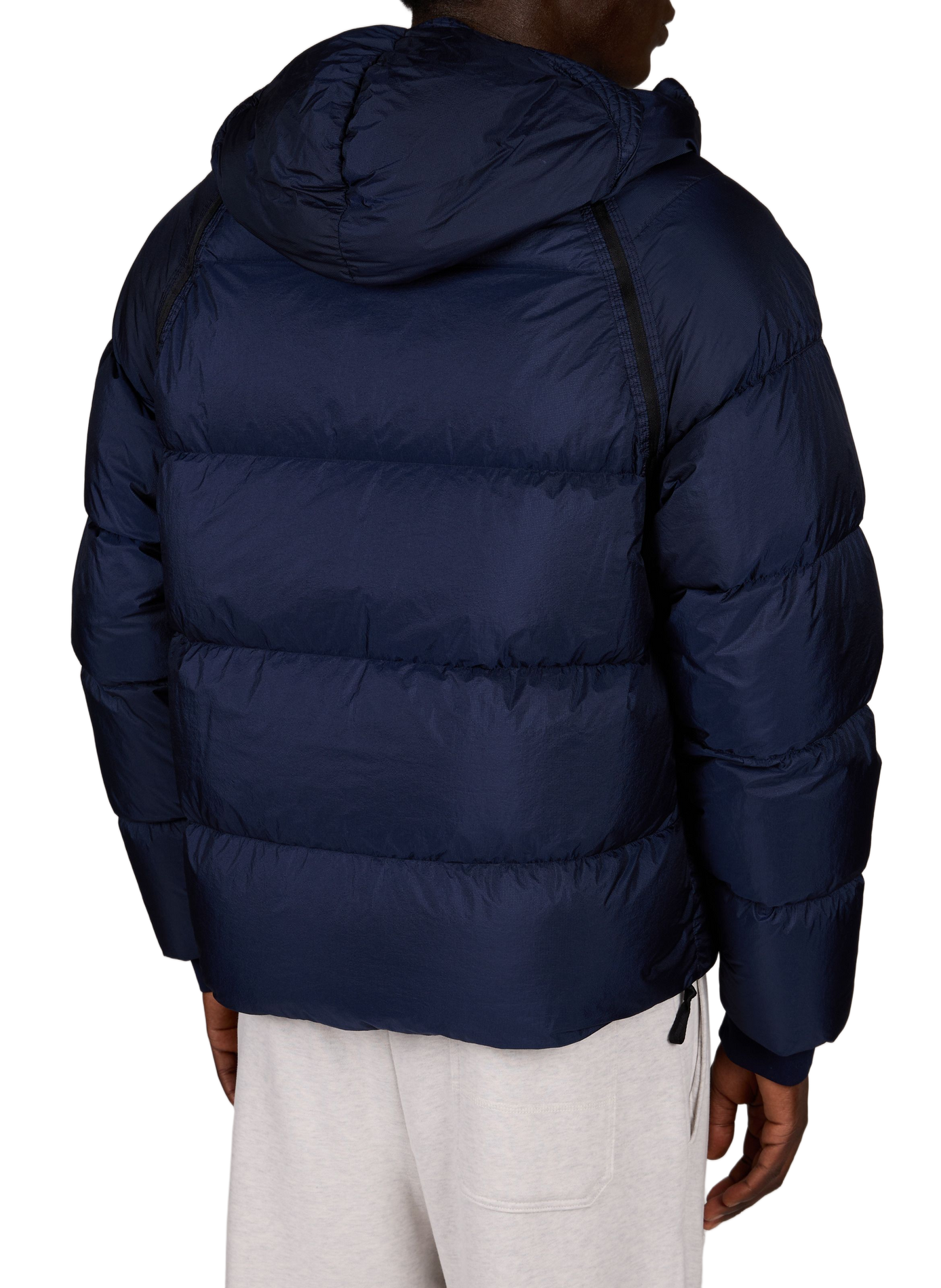 Quilted hooded Down jacket CP COMPANY Blue
