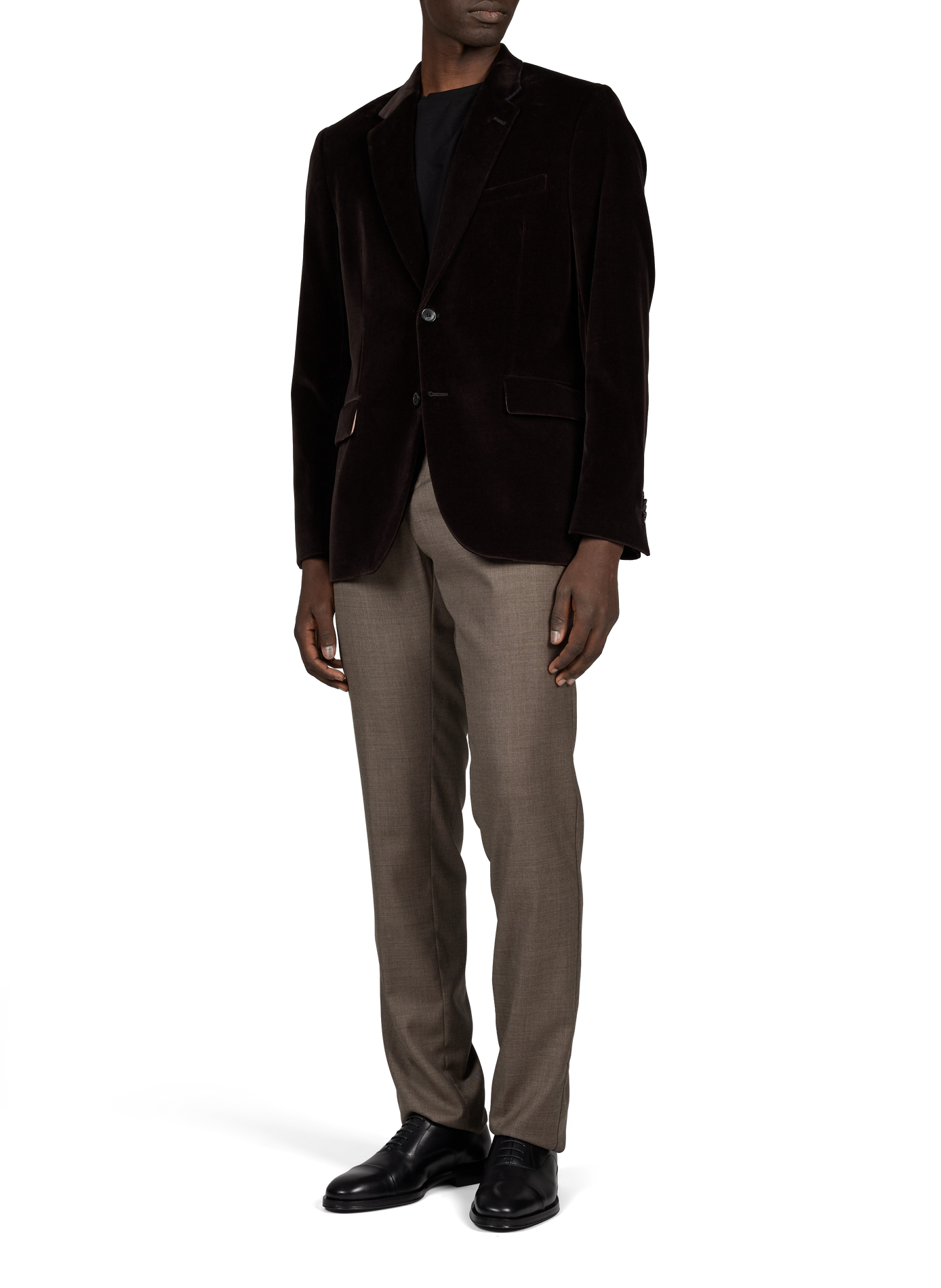 Straight cotton tailored jacket PAUL SMITH Brown