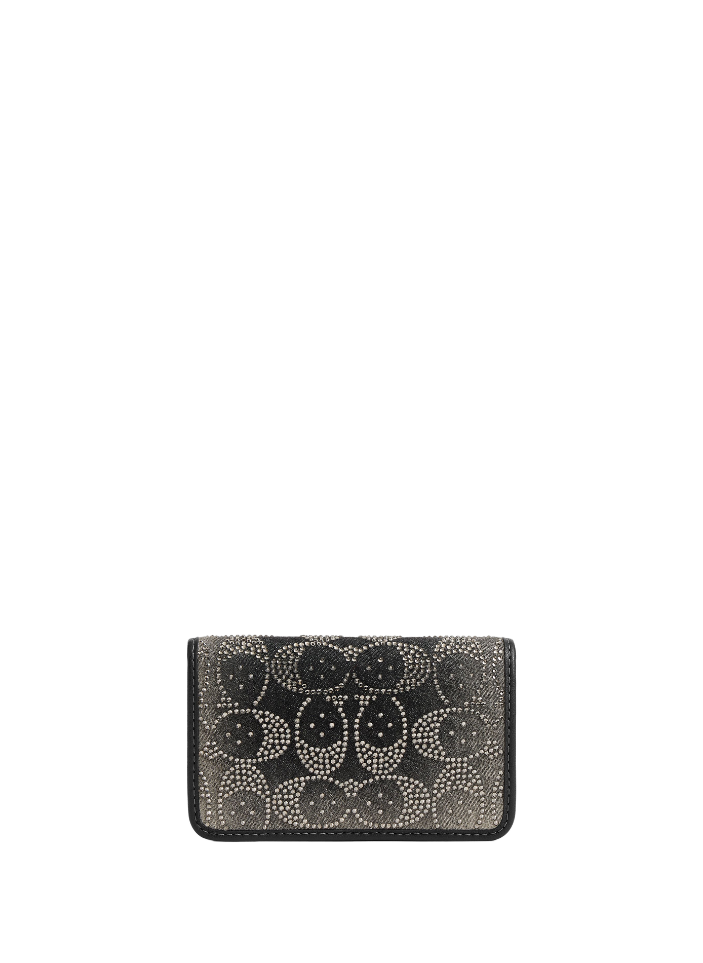 Monogrammed cotton Essentiel Slim card holder COACH Black
