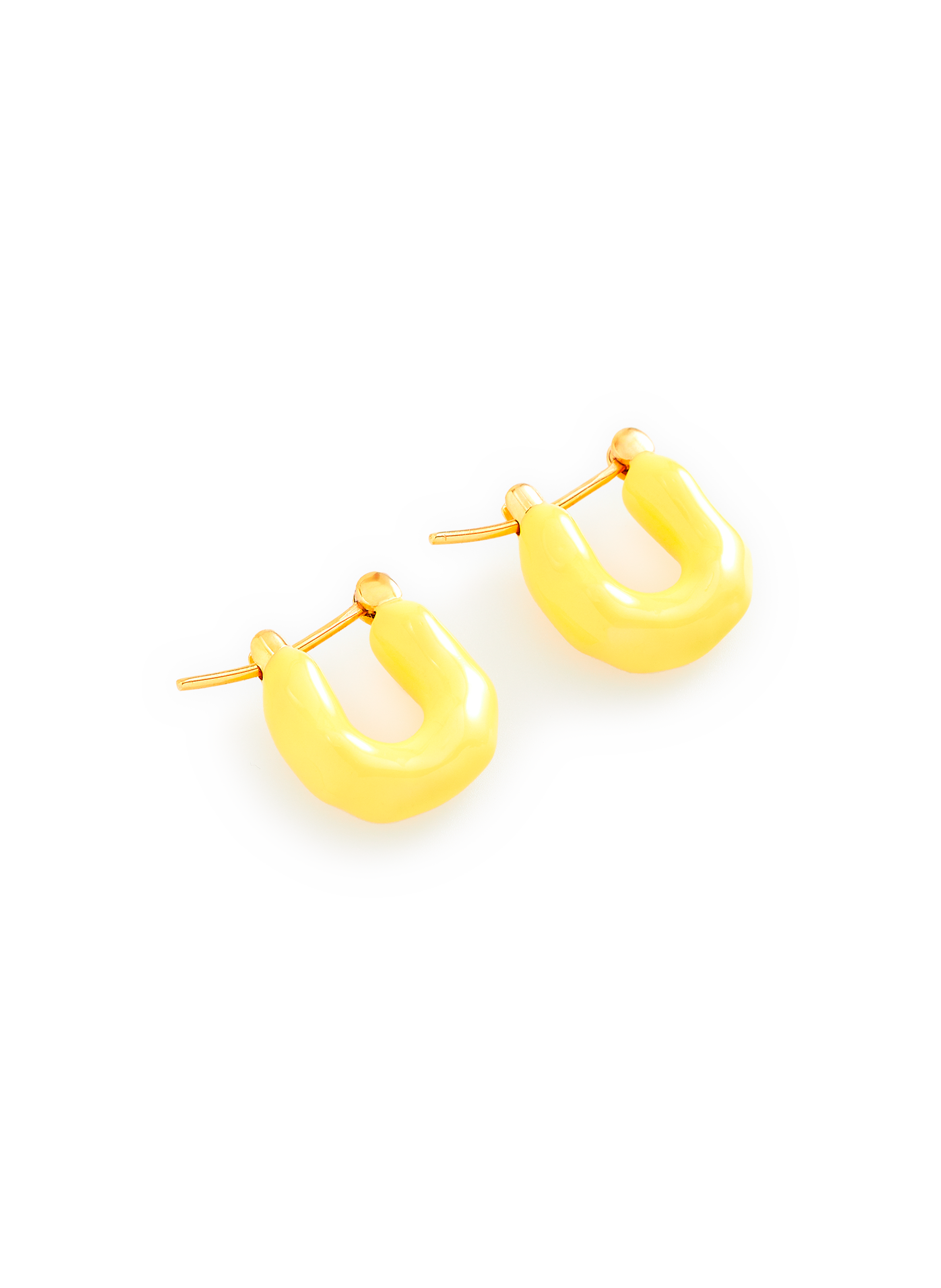 Boucles d'oreille Wave en laiton plaqué or