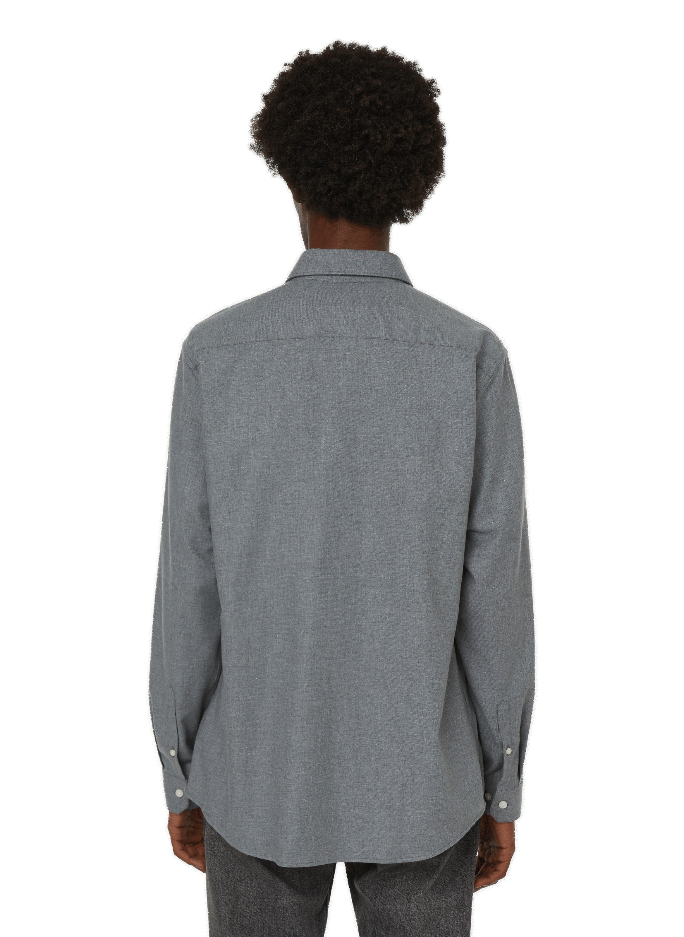 Chemise droite en coton AU PRINTEMPS PARIS Gris