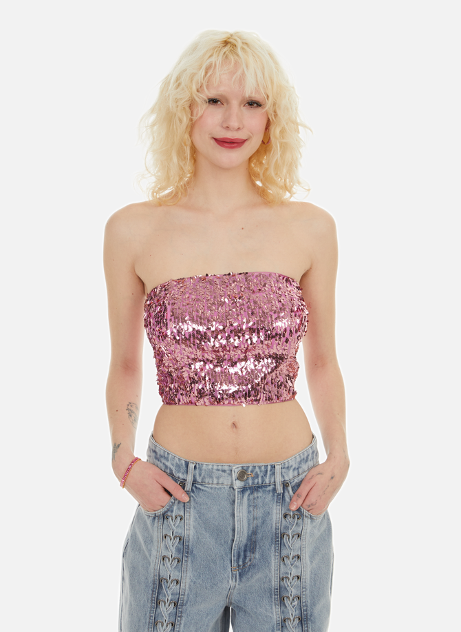 Sequin strapless top  ROTATE