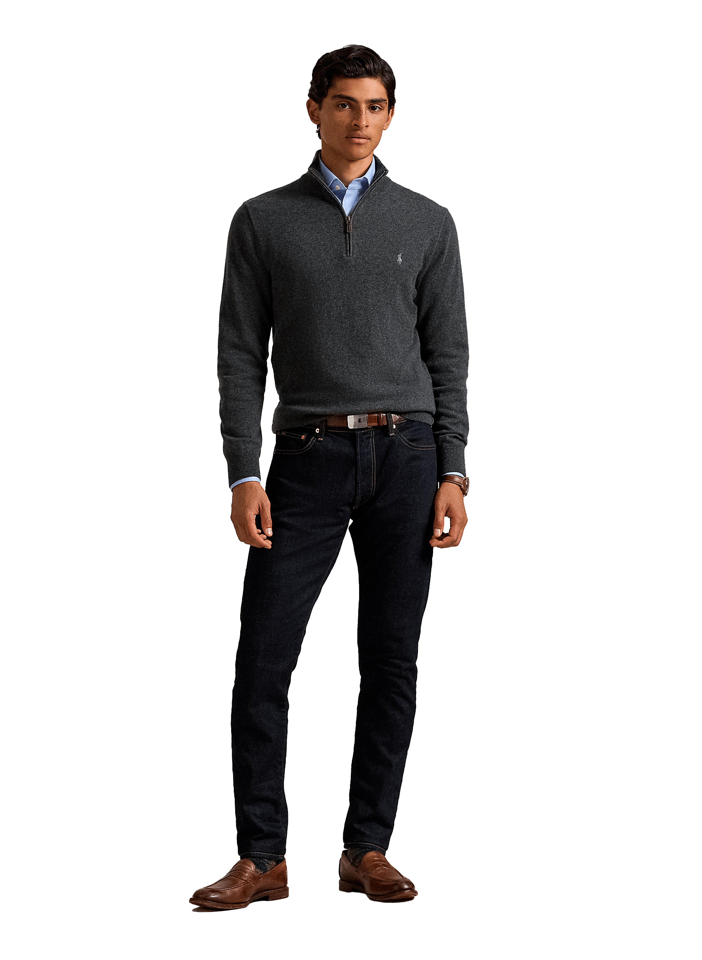 Half-zip wool jumper POLO RALPH LAUREN Grey