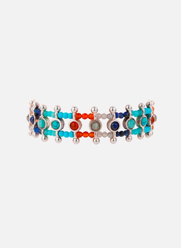 Bracelet ajustable en perles simona Argent by HIPANEMA HIPANEMA Bracelet ajustable en perles simona Argent