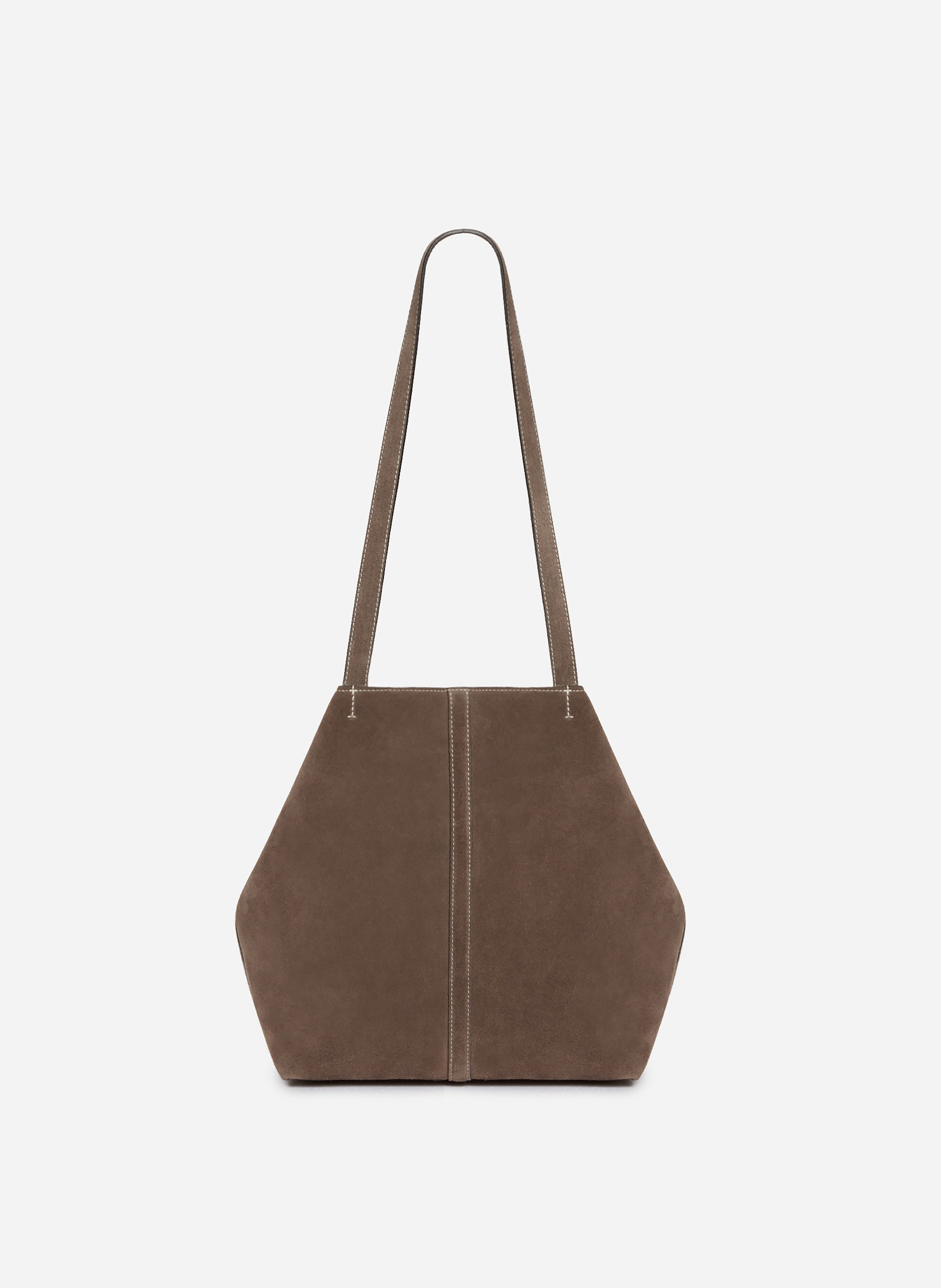 Petit cabas daily en cuir velours VANESSA BRUNO Beige