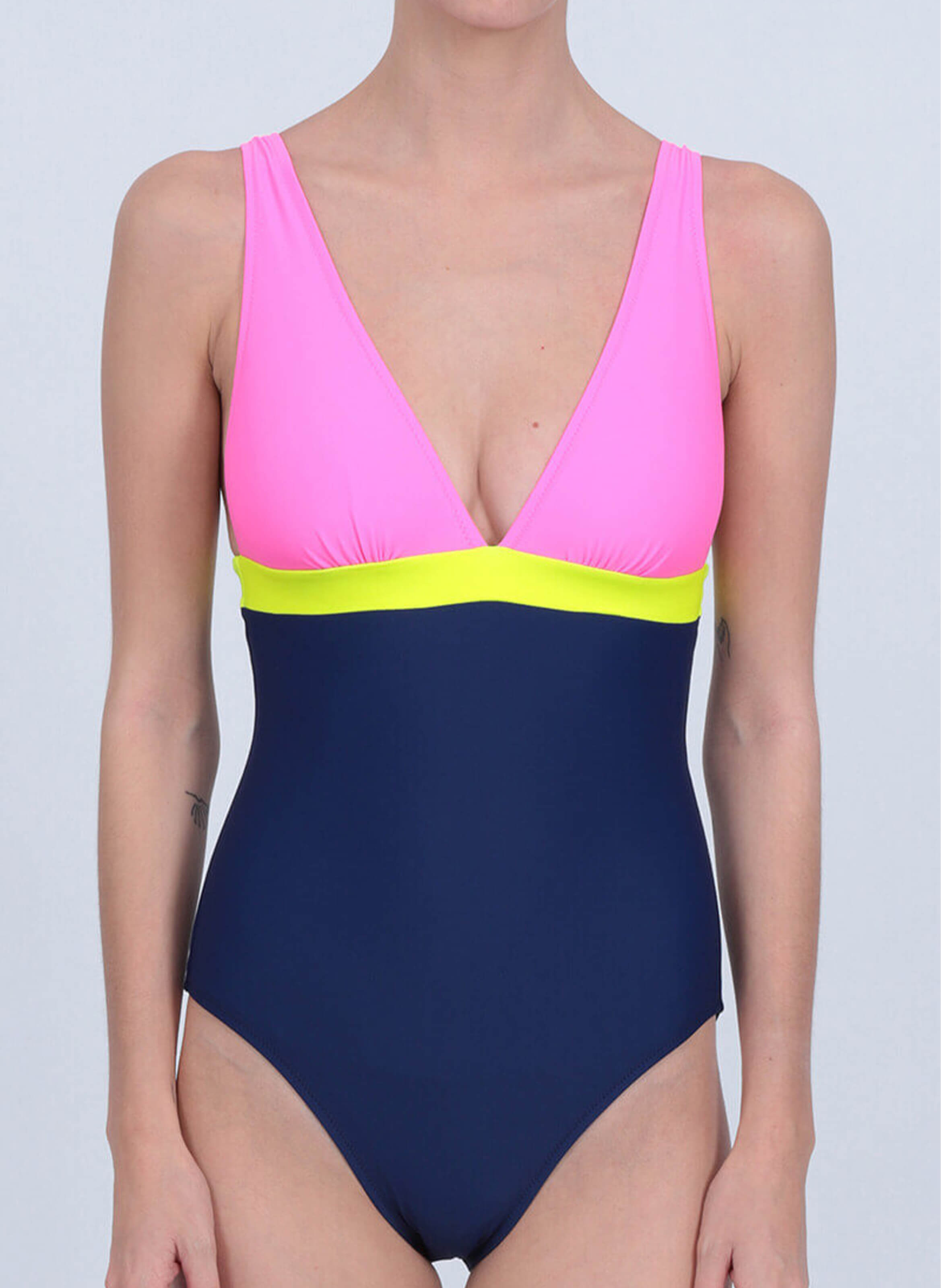 Maillot de bain une pièce   fluo color block GILI'S Multicolore