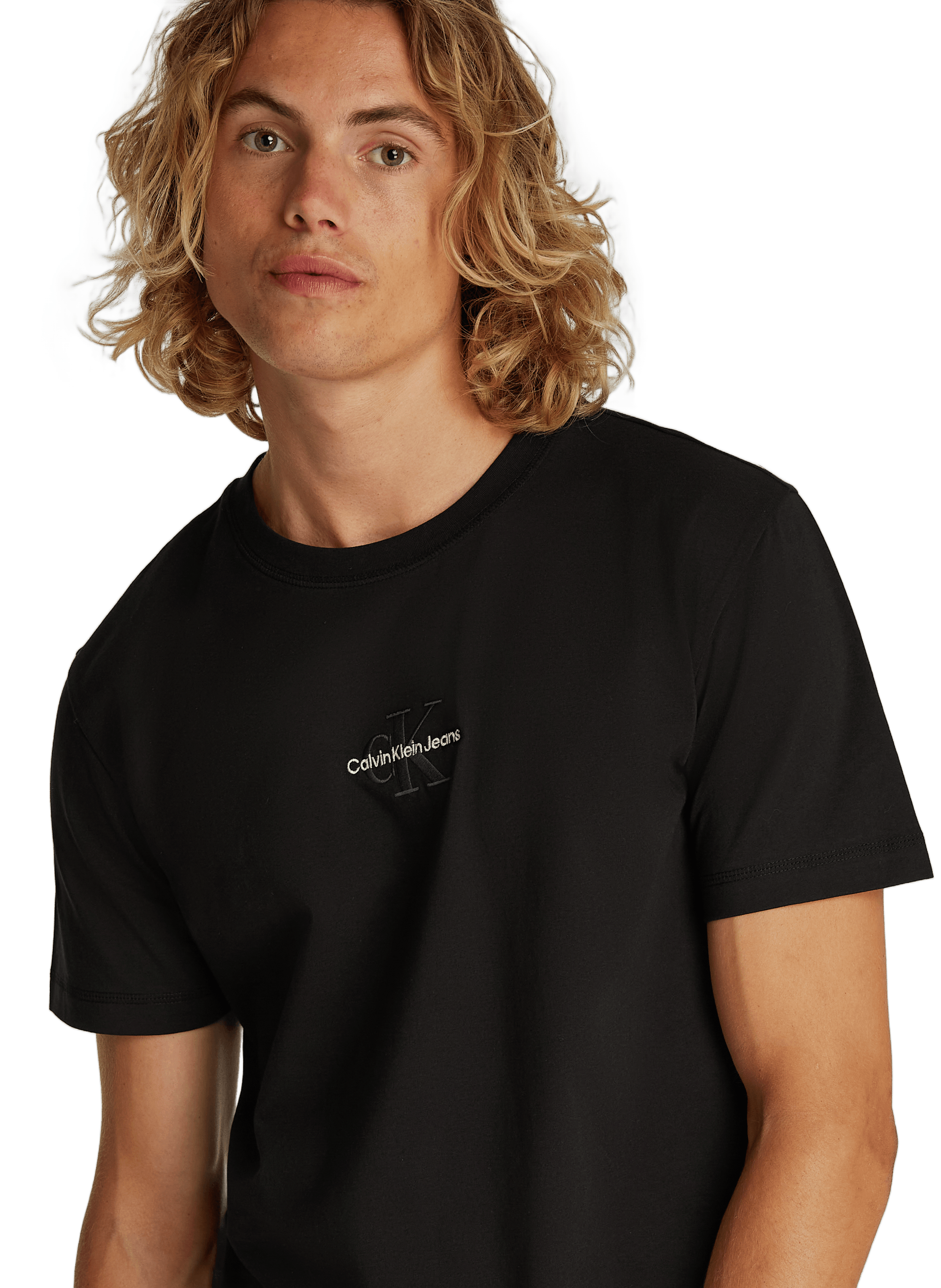 T-shirt logo en coton  CALVIN KLEIN Noir