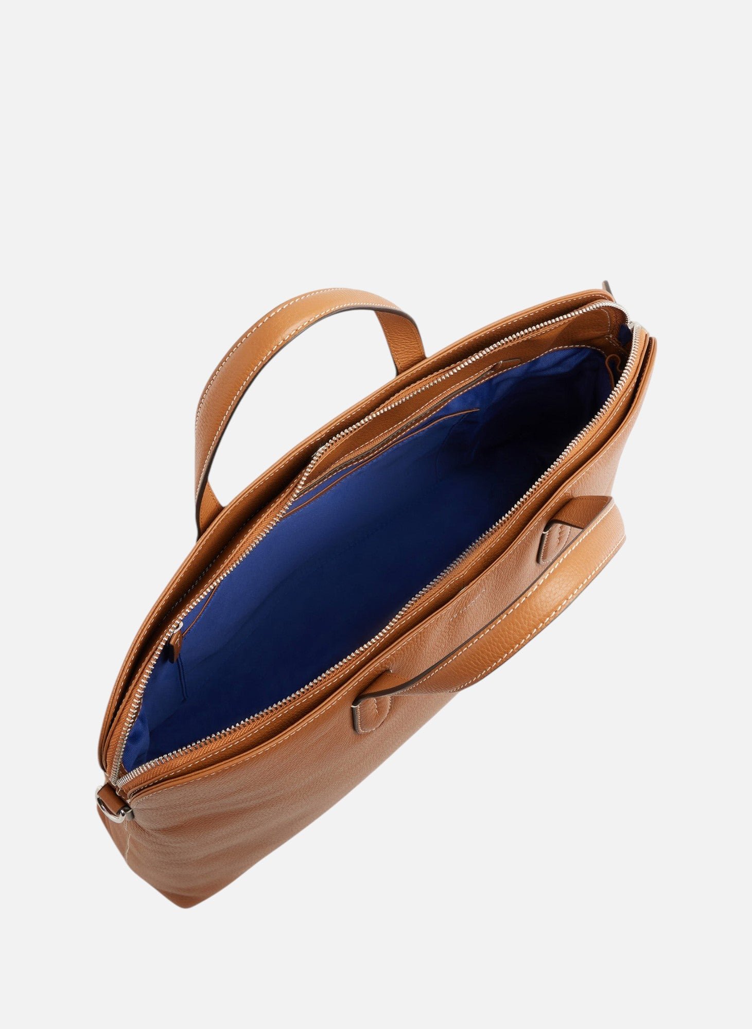 Porte documents 1 soufflet 15" sophie en cuir grainé LE TANNEUR Marron