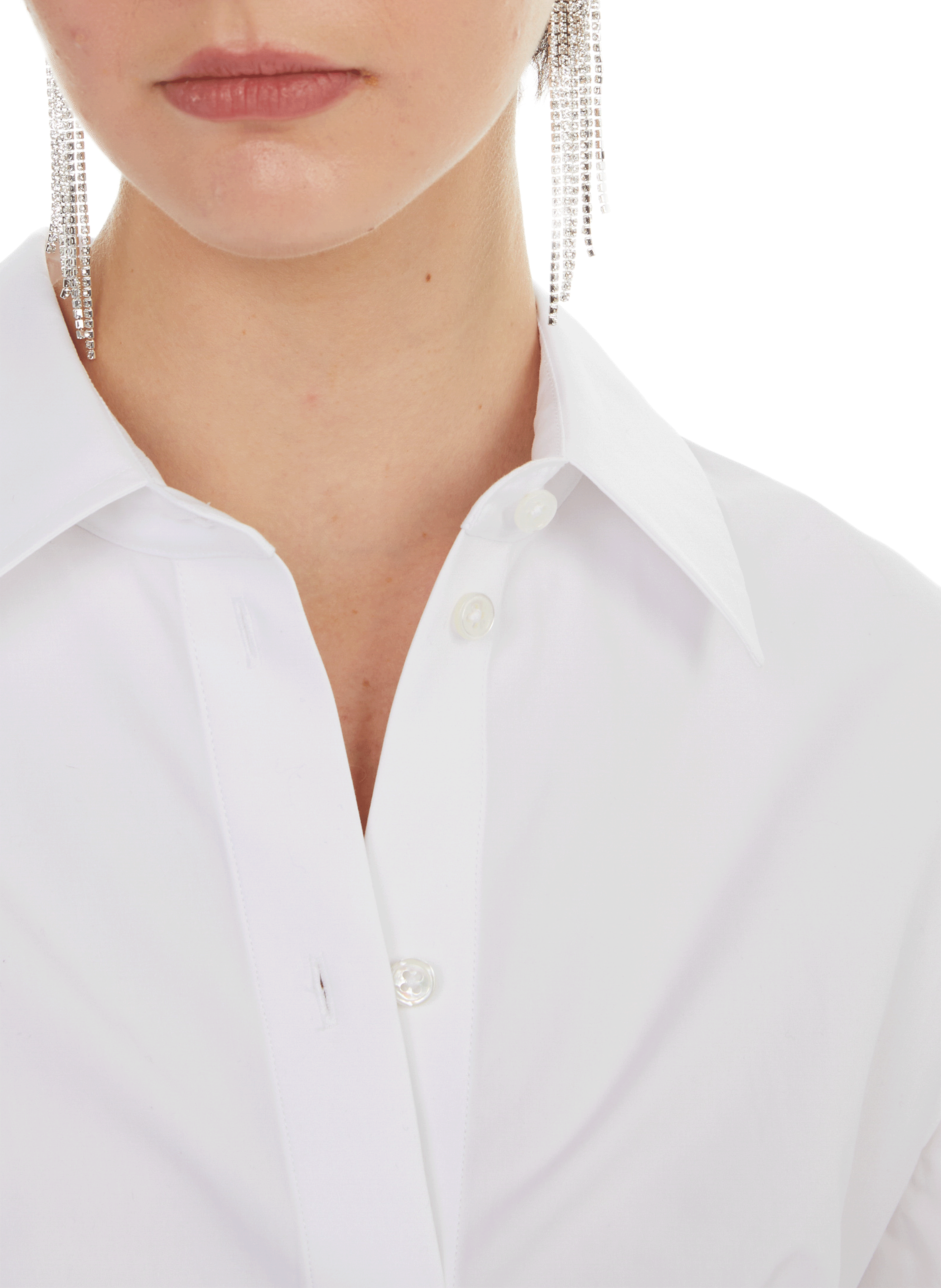 Long shirt with corset detail ALEXANDER WANG White