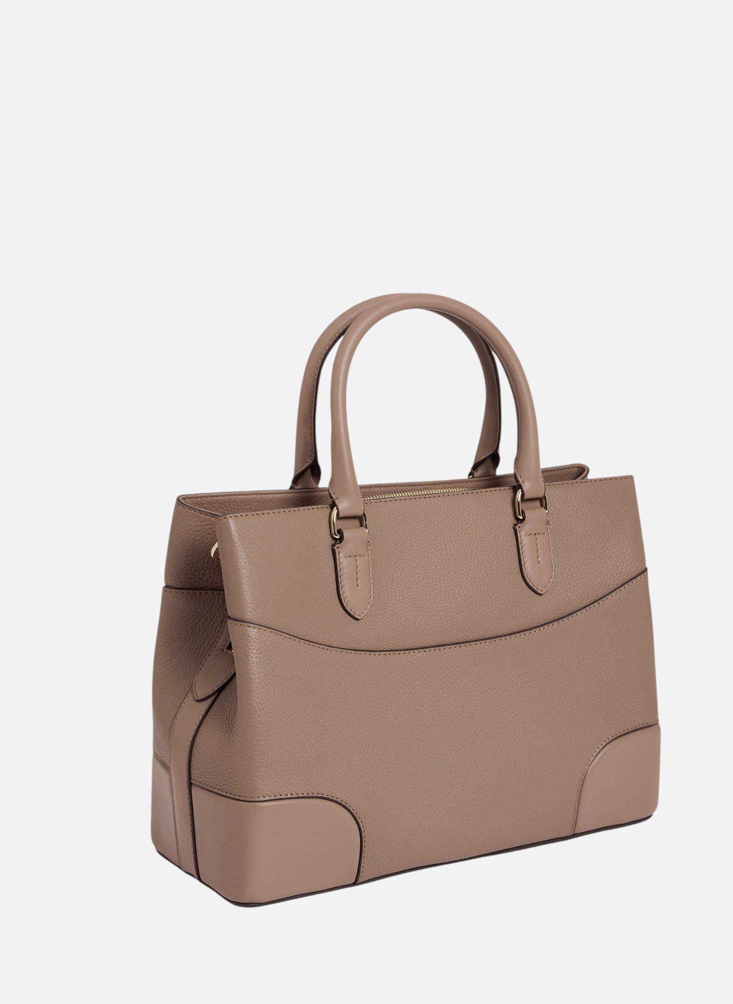 Grand sac à main romy en cuir grainé et lisse LE TANNEUR Gris