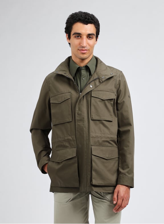 Veste saharienne droite en coton Vert by AIGLE AIGLE Veste saharienne droite en coton Vert