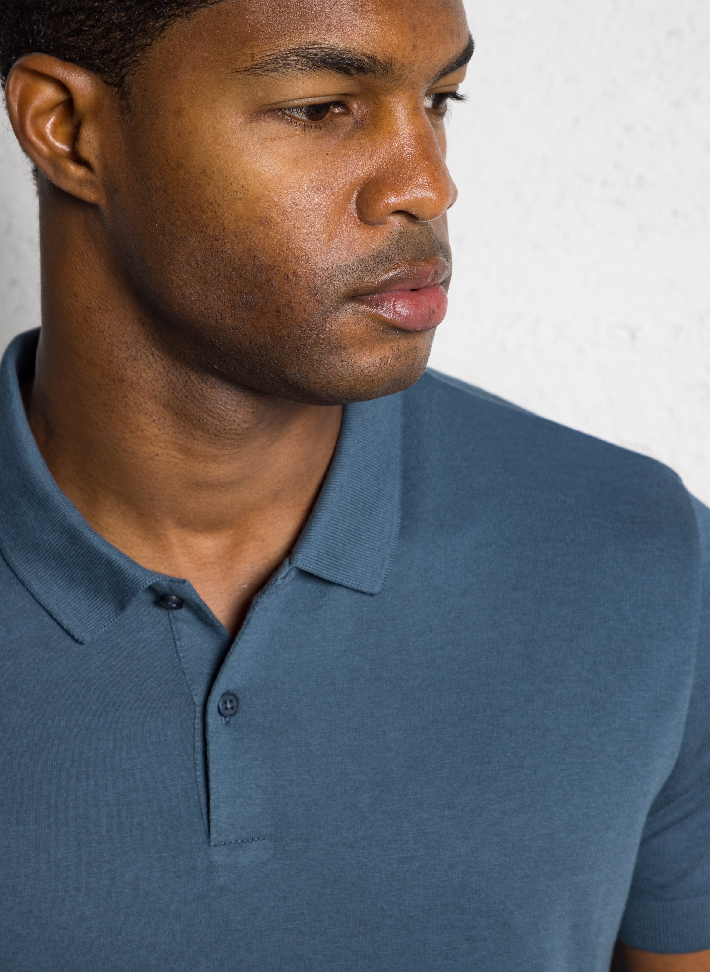 Polo manches courtes en maille unie IKKS Bleu