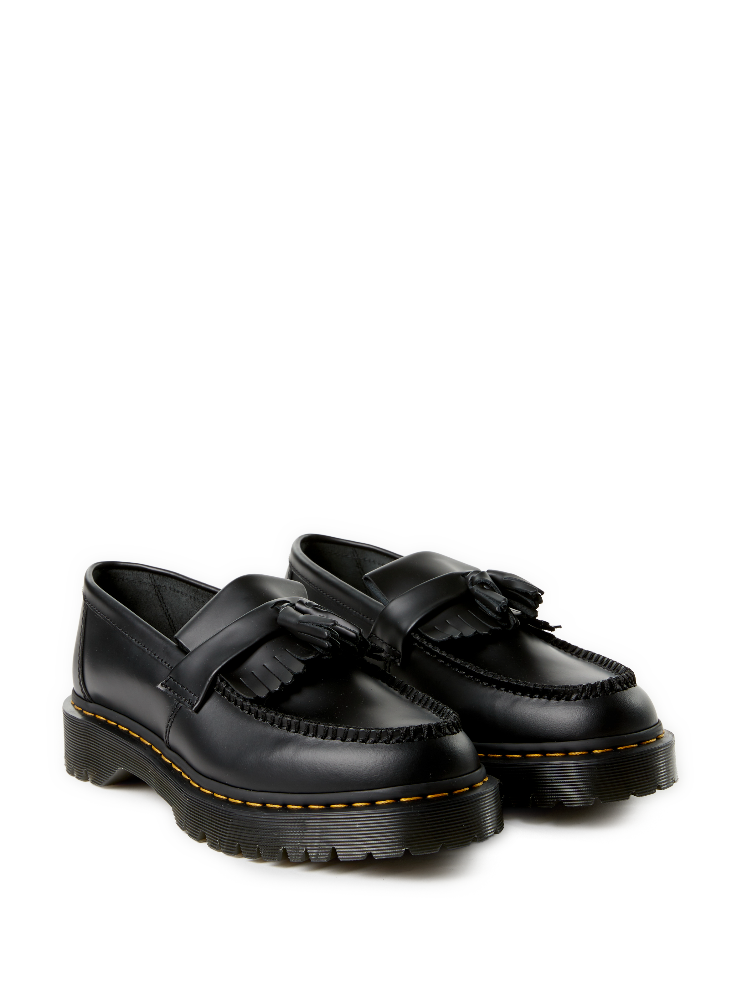 Round-toe leather moccasins DR. MARTENS Black