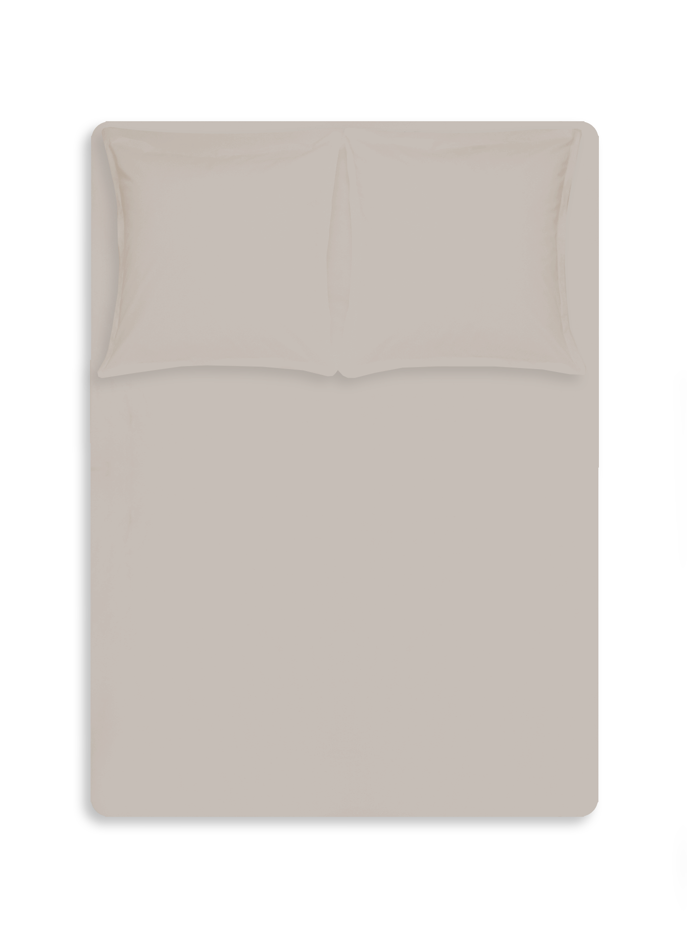 Housse de couette en satin de coton AU PRINTEMPS PARIS Beige