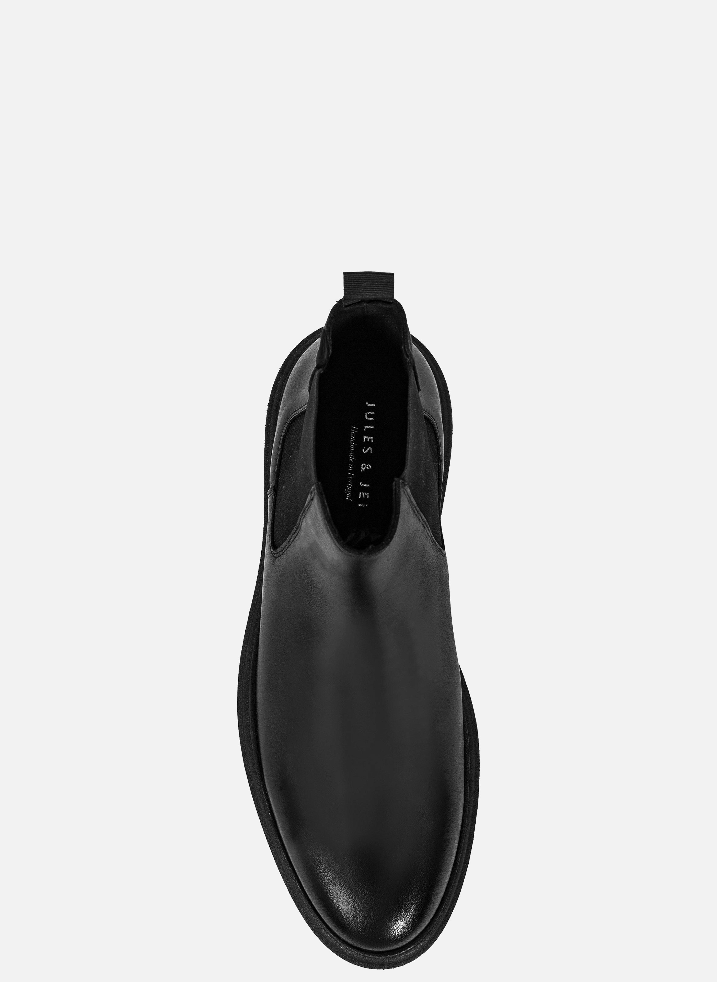 Chelsea boots gomme cuir JULES & JENN Noir