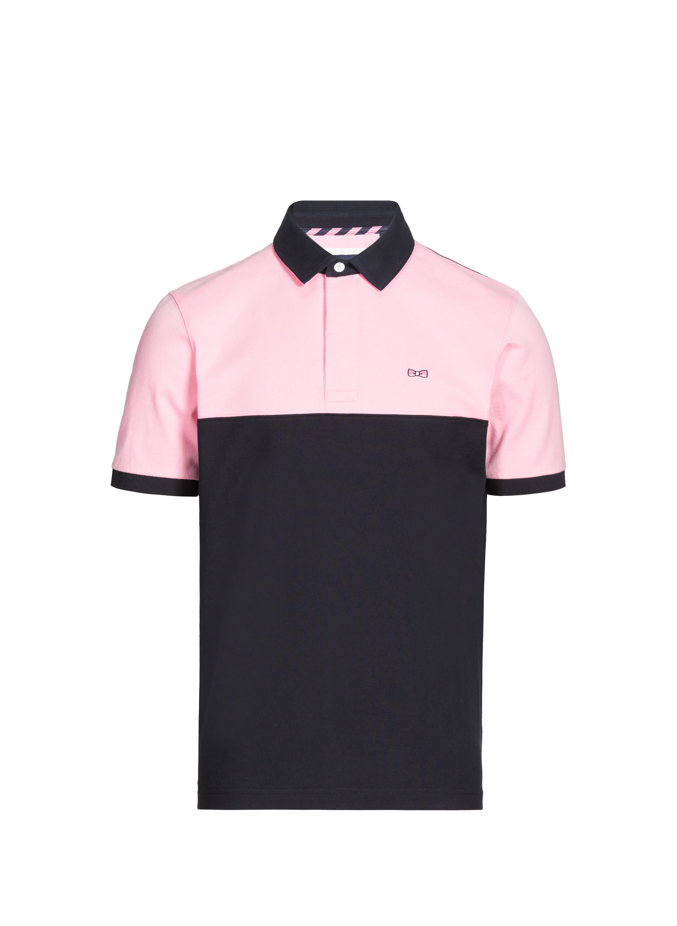 EDEN PARK Short-sleeved embroidered cotton polo Blue