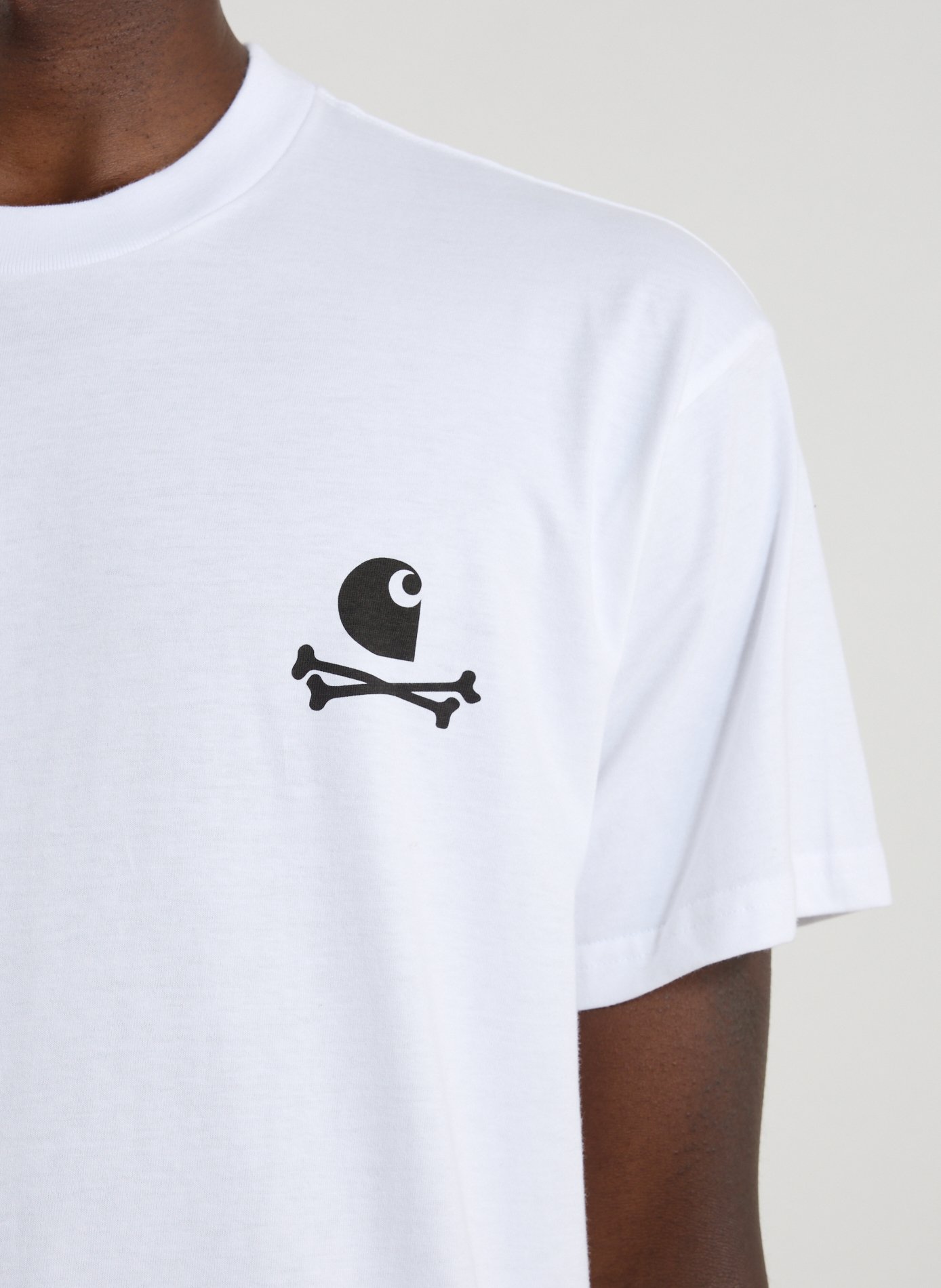 Round neck cotton printed T-shirt CARHARTT WIP White