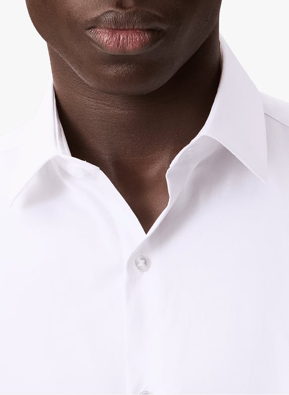 Classic fitted cotton shirt | White by CALVIN KLEIN Classic fitted cotton shirt White