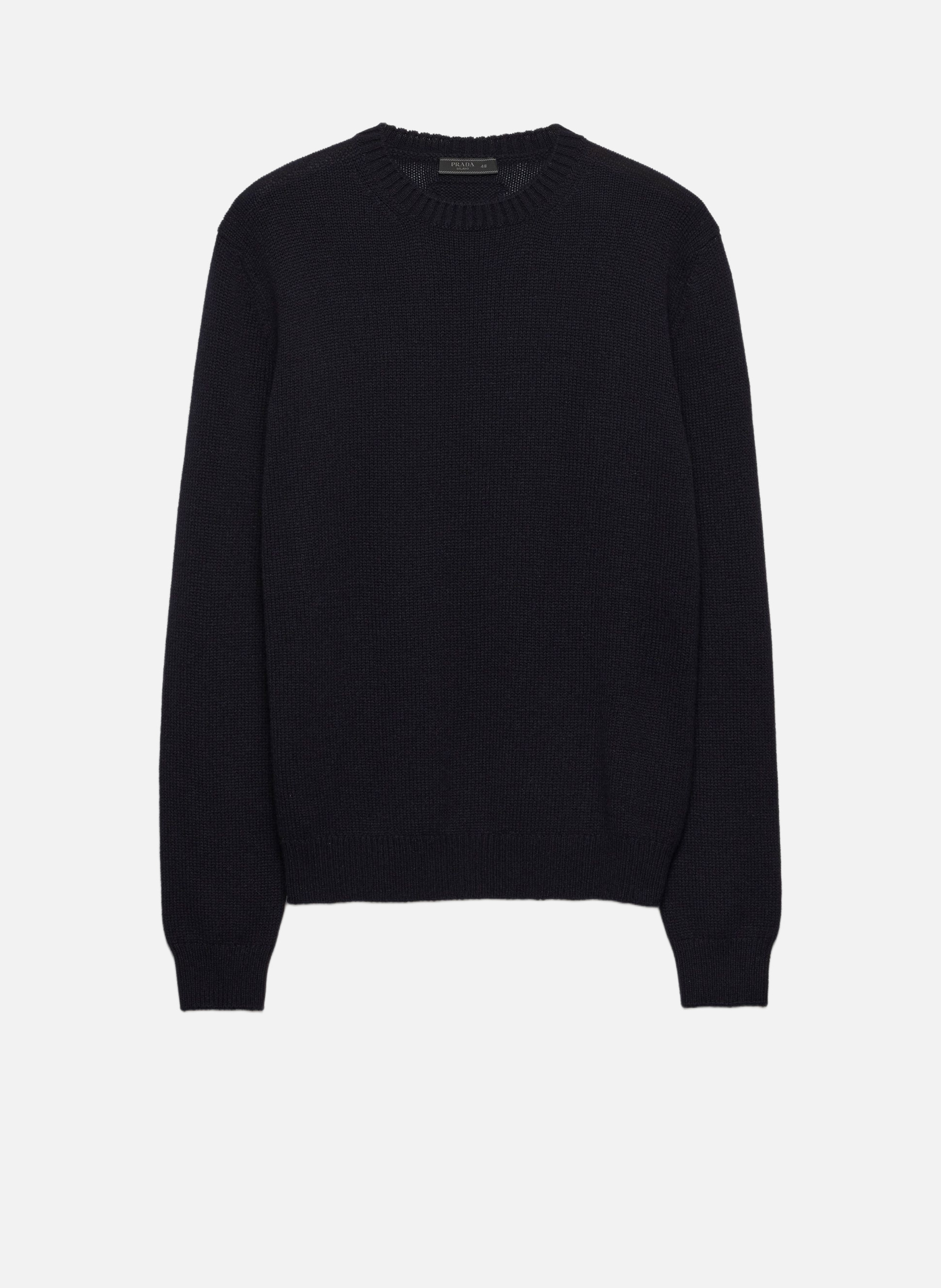 Pull à col rond en cachemire PRADA Bleu