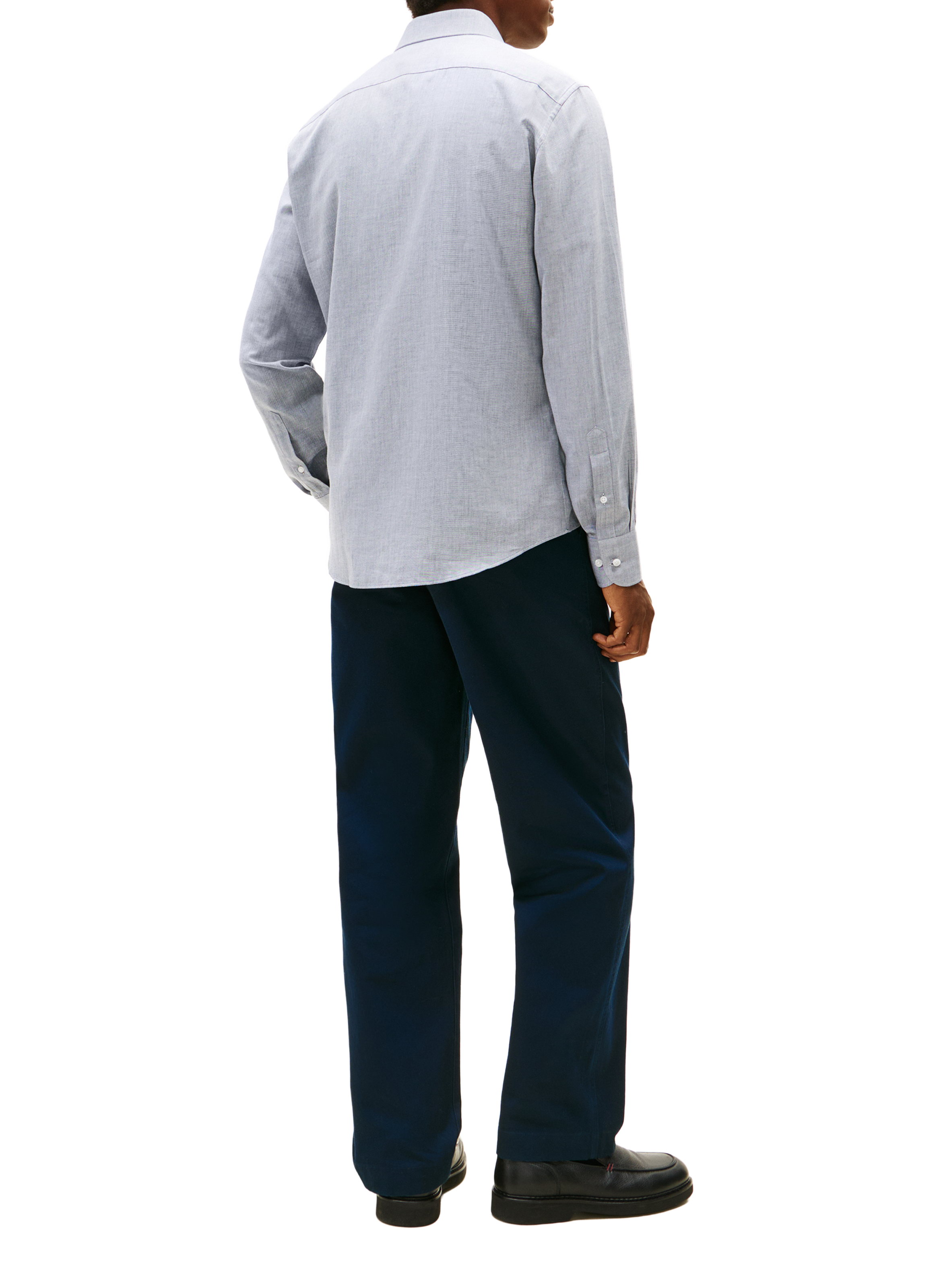 Chemise à manches longues en coton TOMMY HILFIGER Bleu