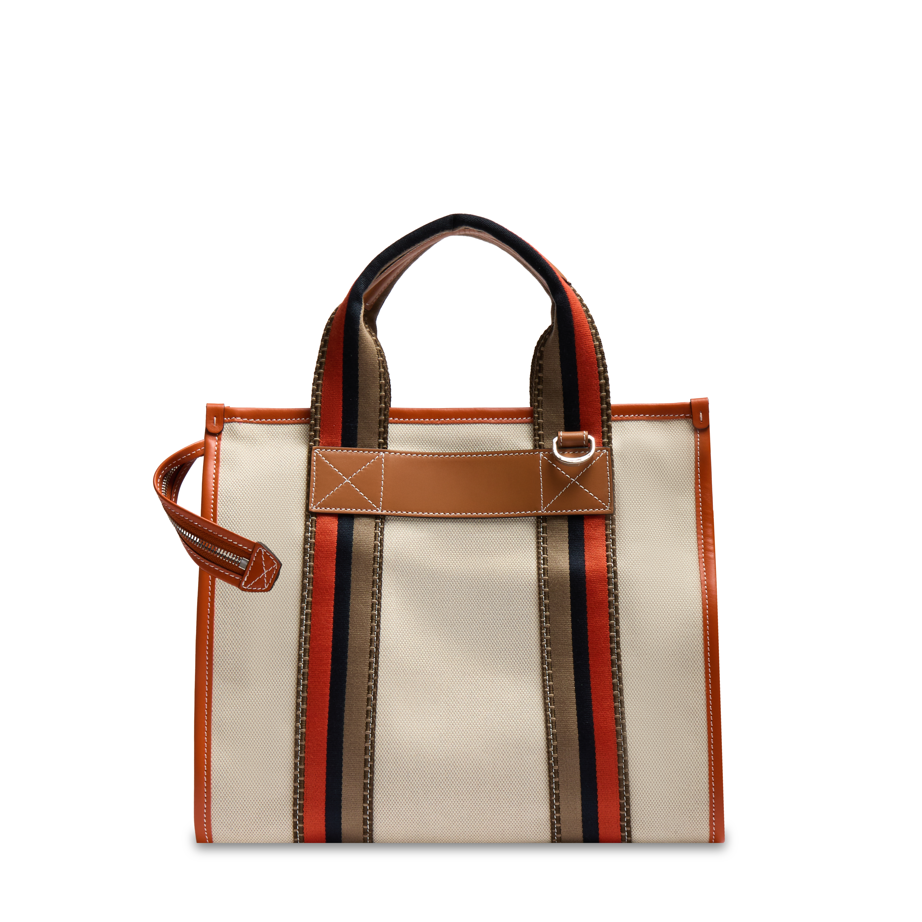 Sac cabas zippé m lancel x roland garros en coton LANCEL Beige