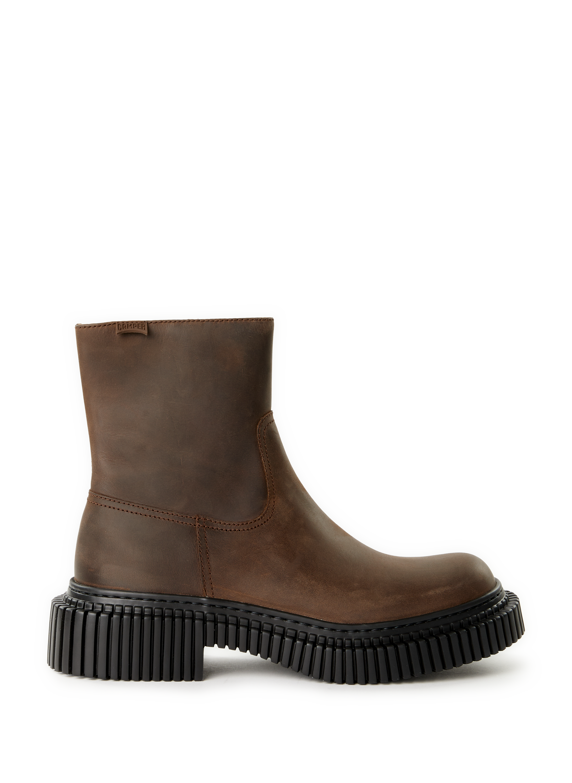 CAMPER Boots zippées en cuir Marron