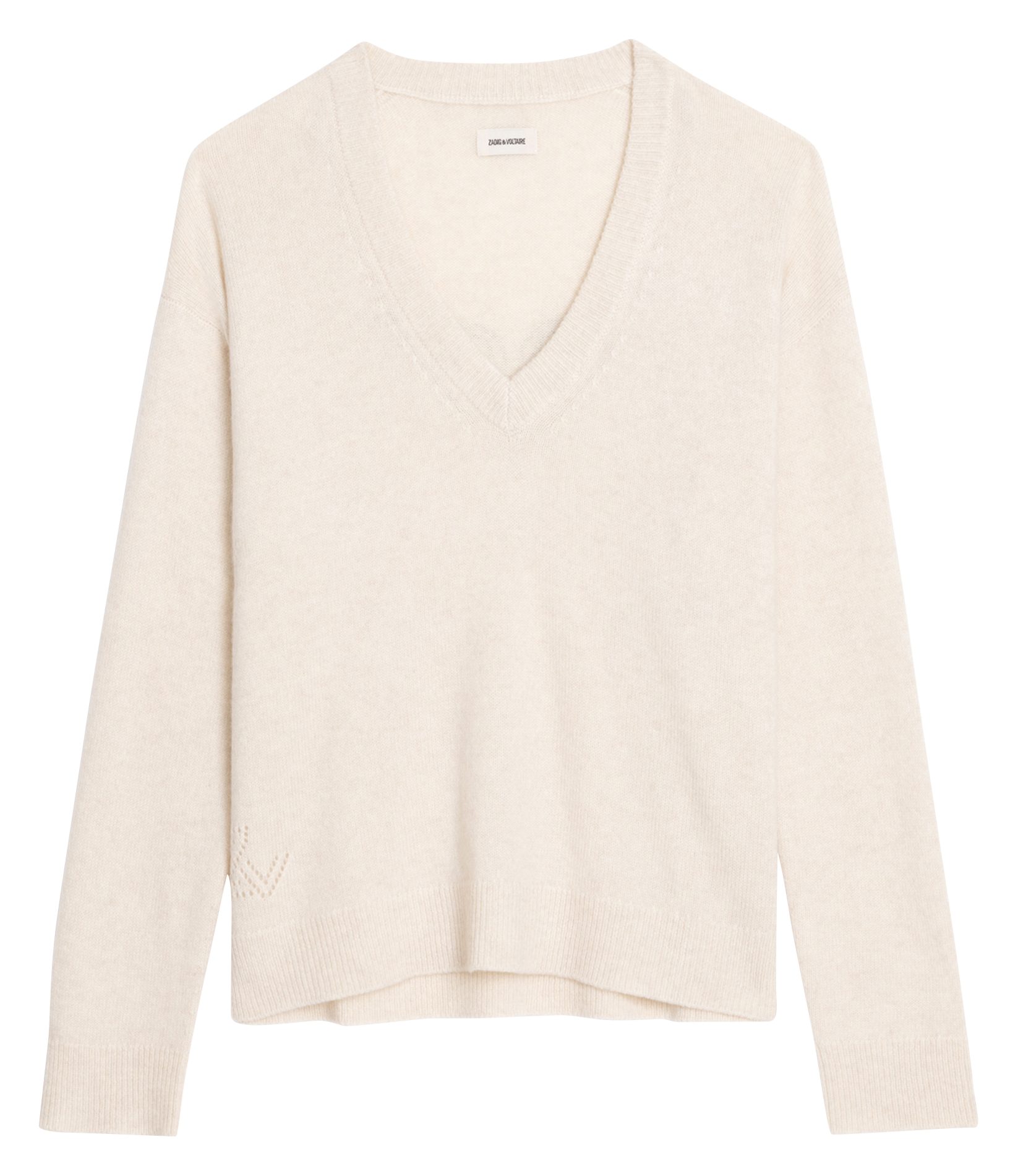 Pull col v en cachemire mikyz ZADIG&VOLTAIRE Blanc