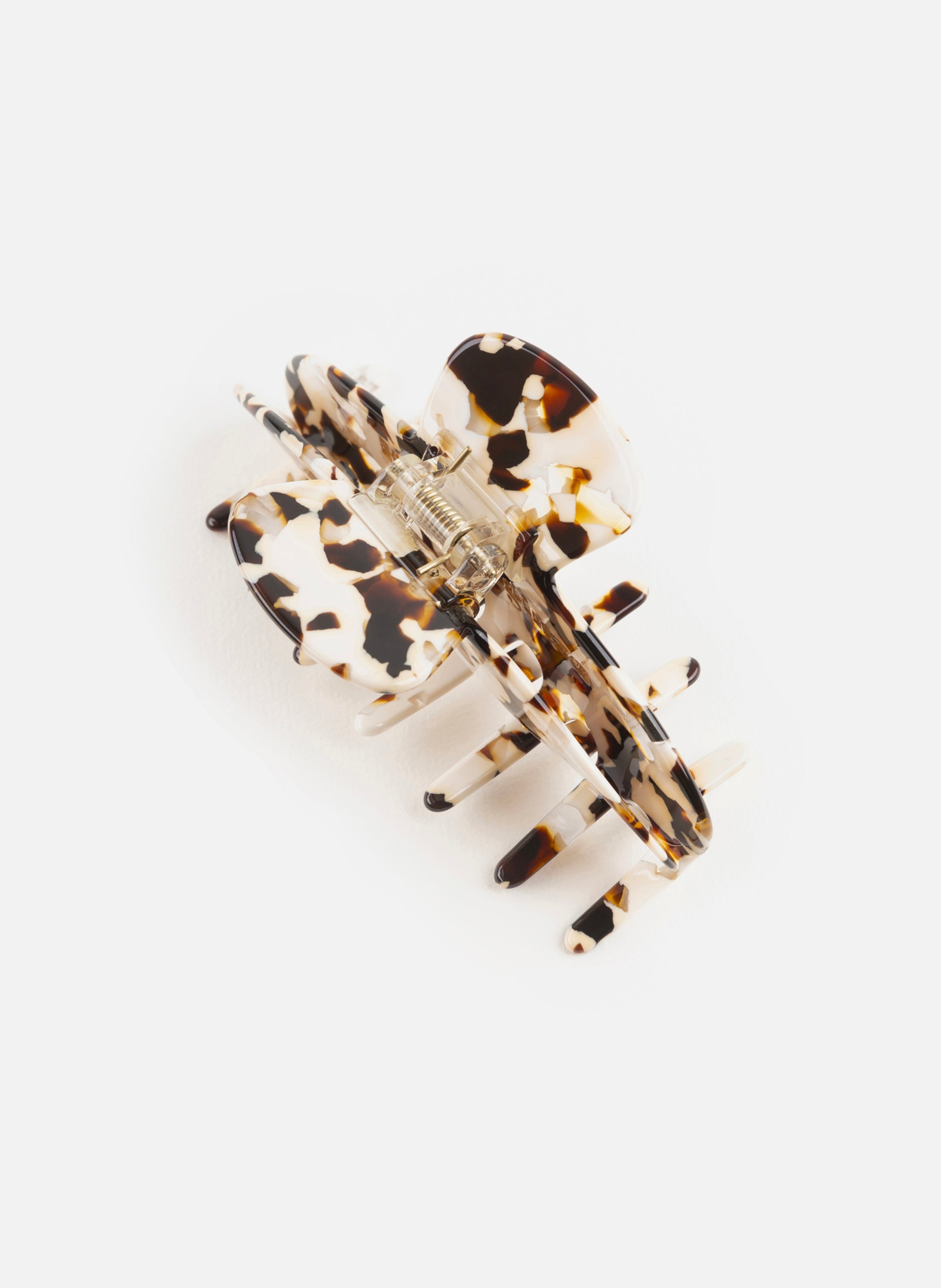 Pince à cheveux en acétate de cellulose KURAGE GINZA Marron