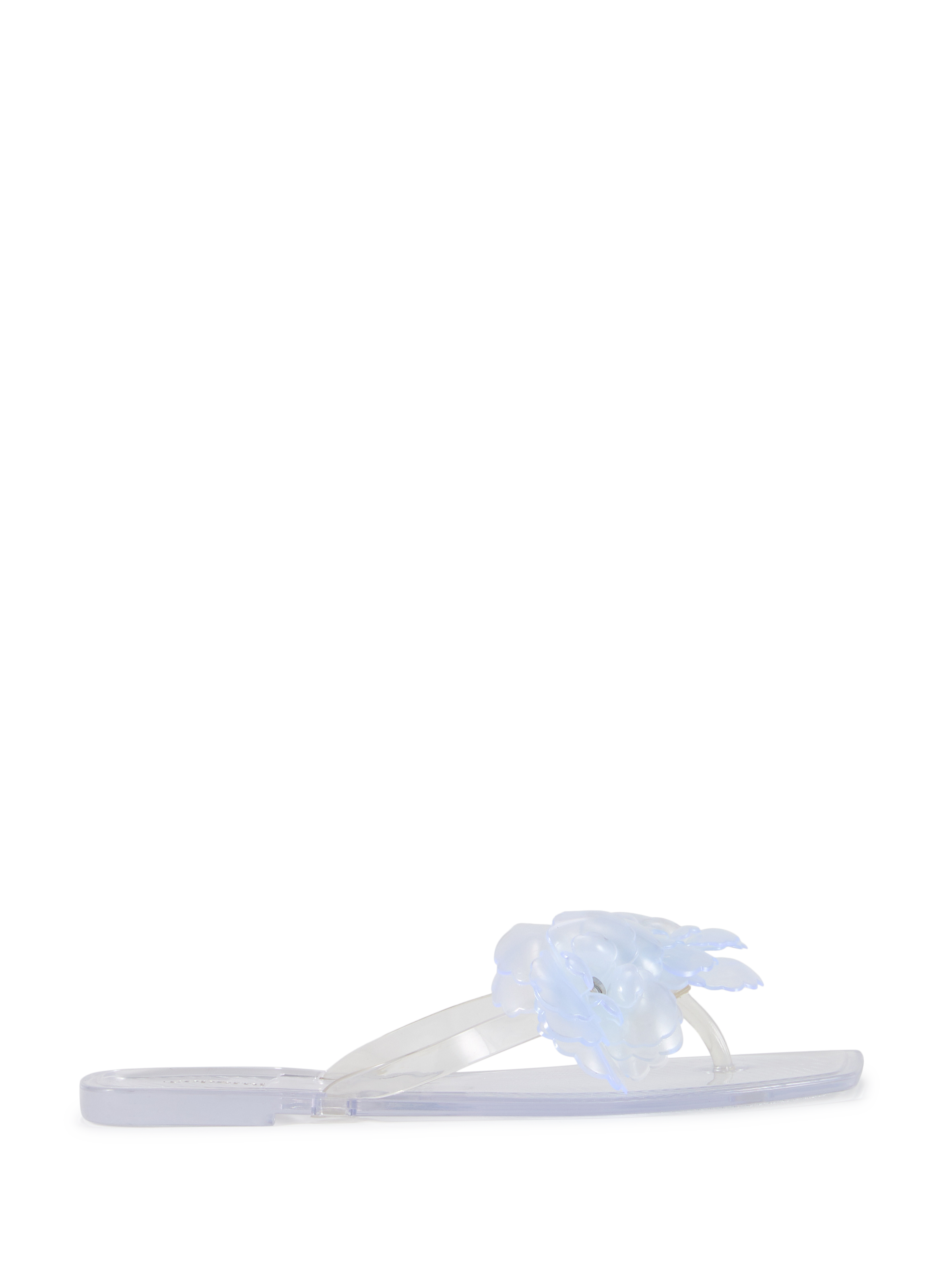 Sandales plates transparentes fleuries COPERNI Beige