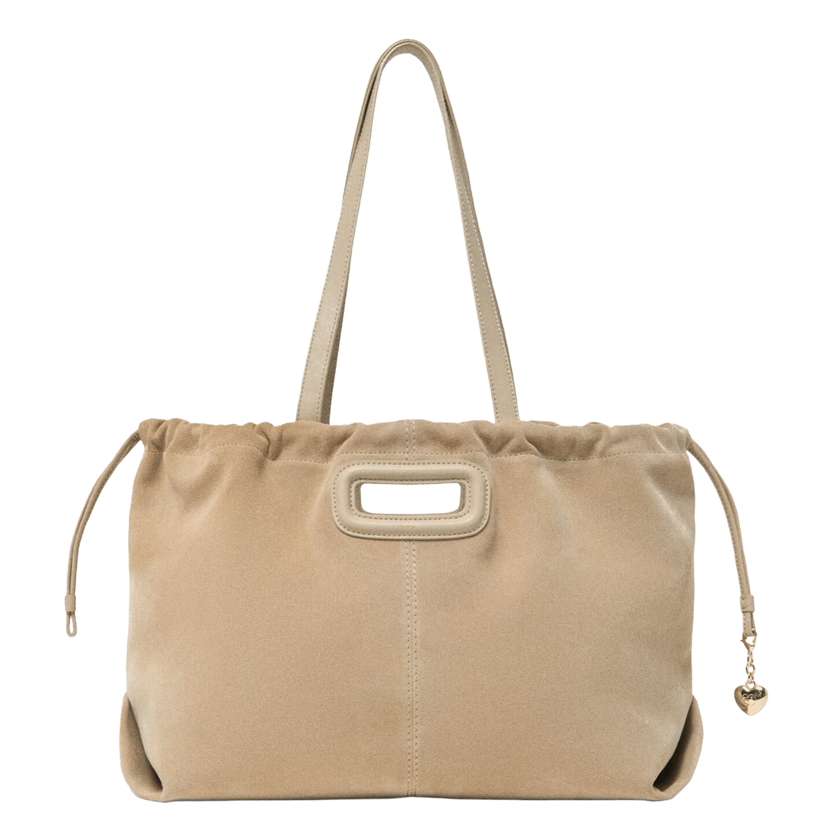 Sac porté épaule en cuir miss m MAJE Marron