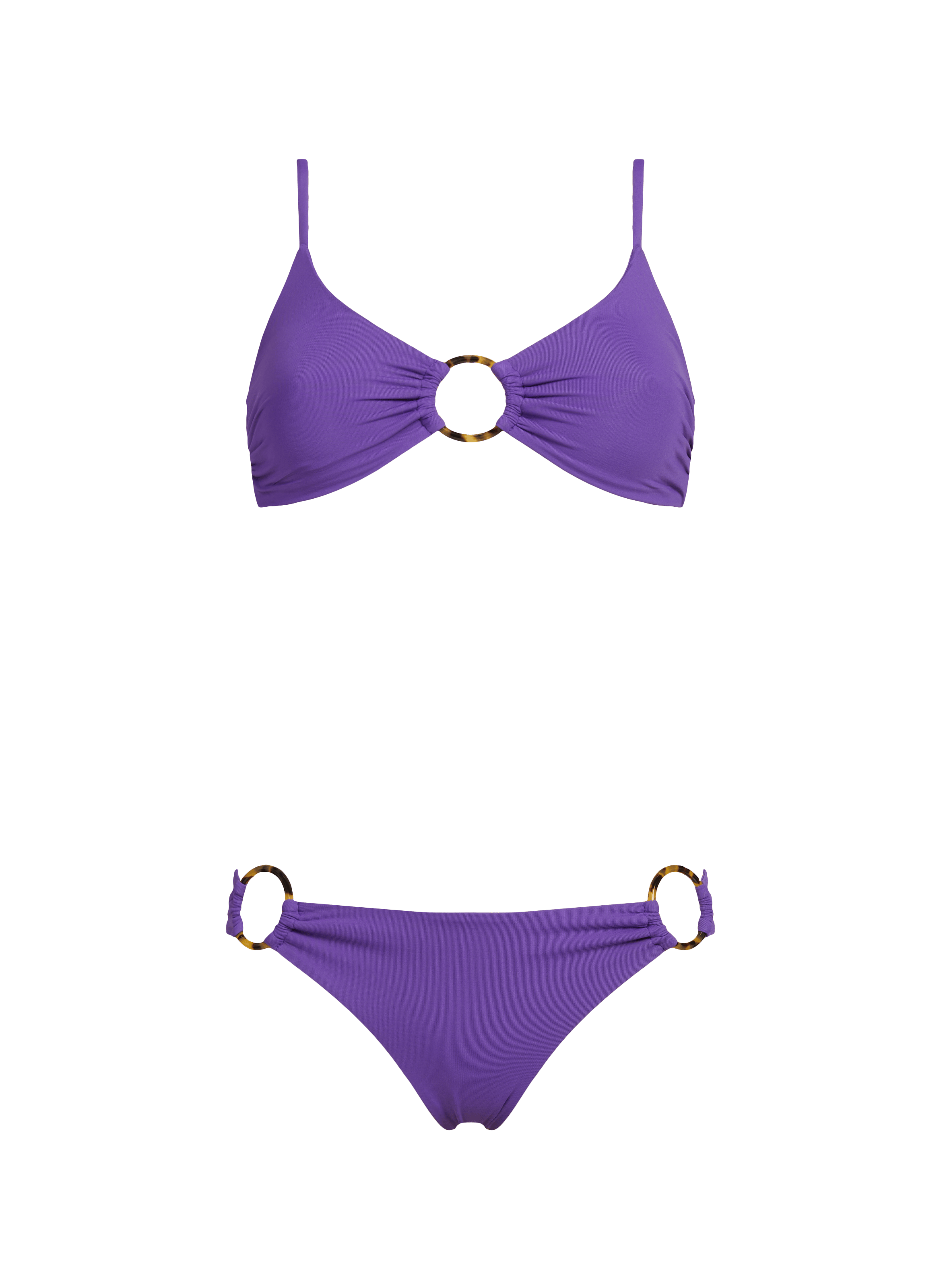 Maillot deux pièces froncé CALARENA Violet
