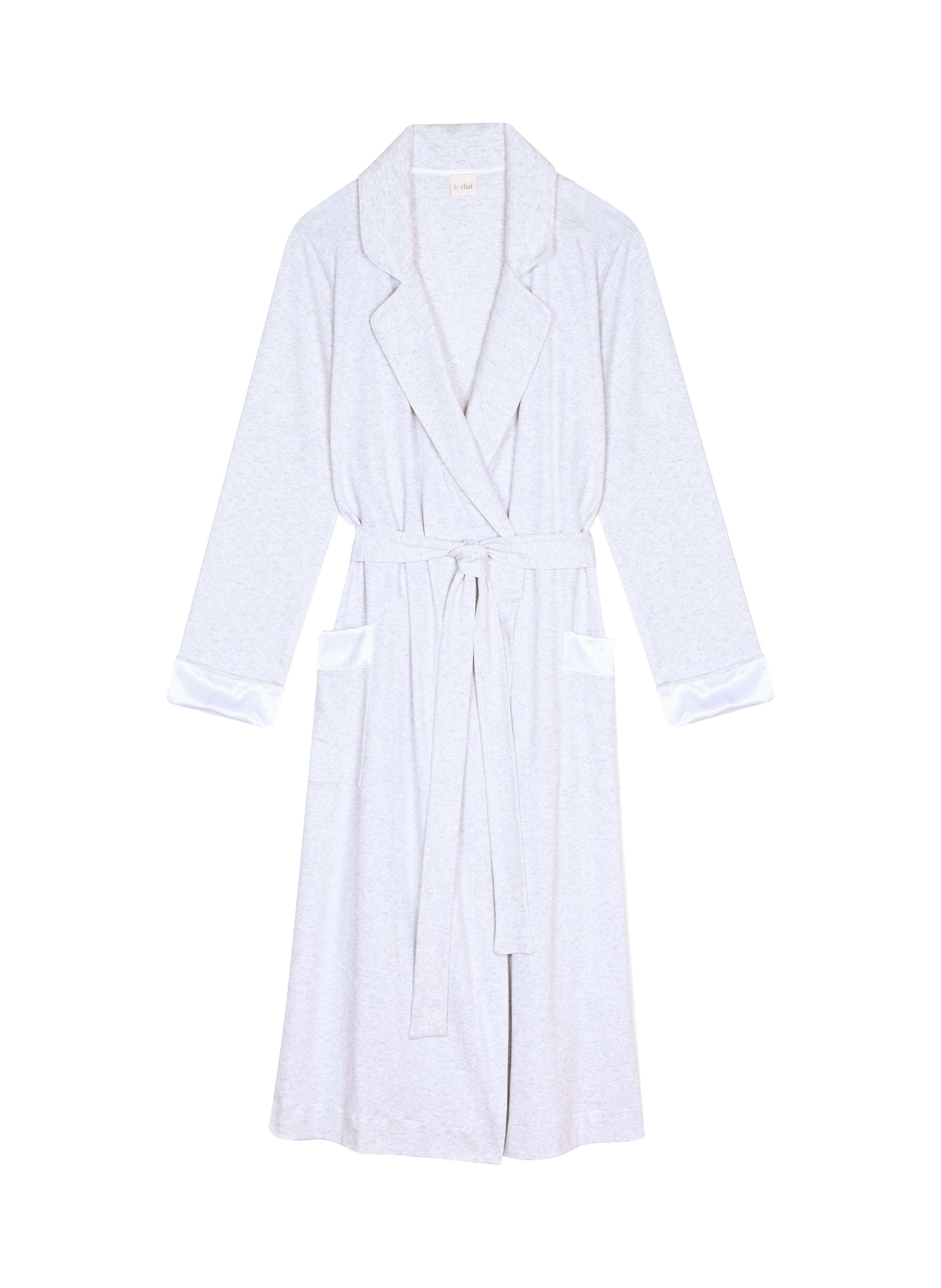 Peignoir long en coton  mily 260 LE CHAT Gris