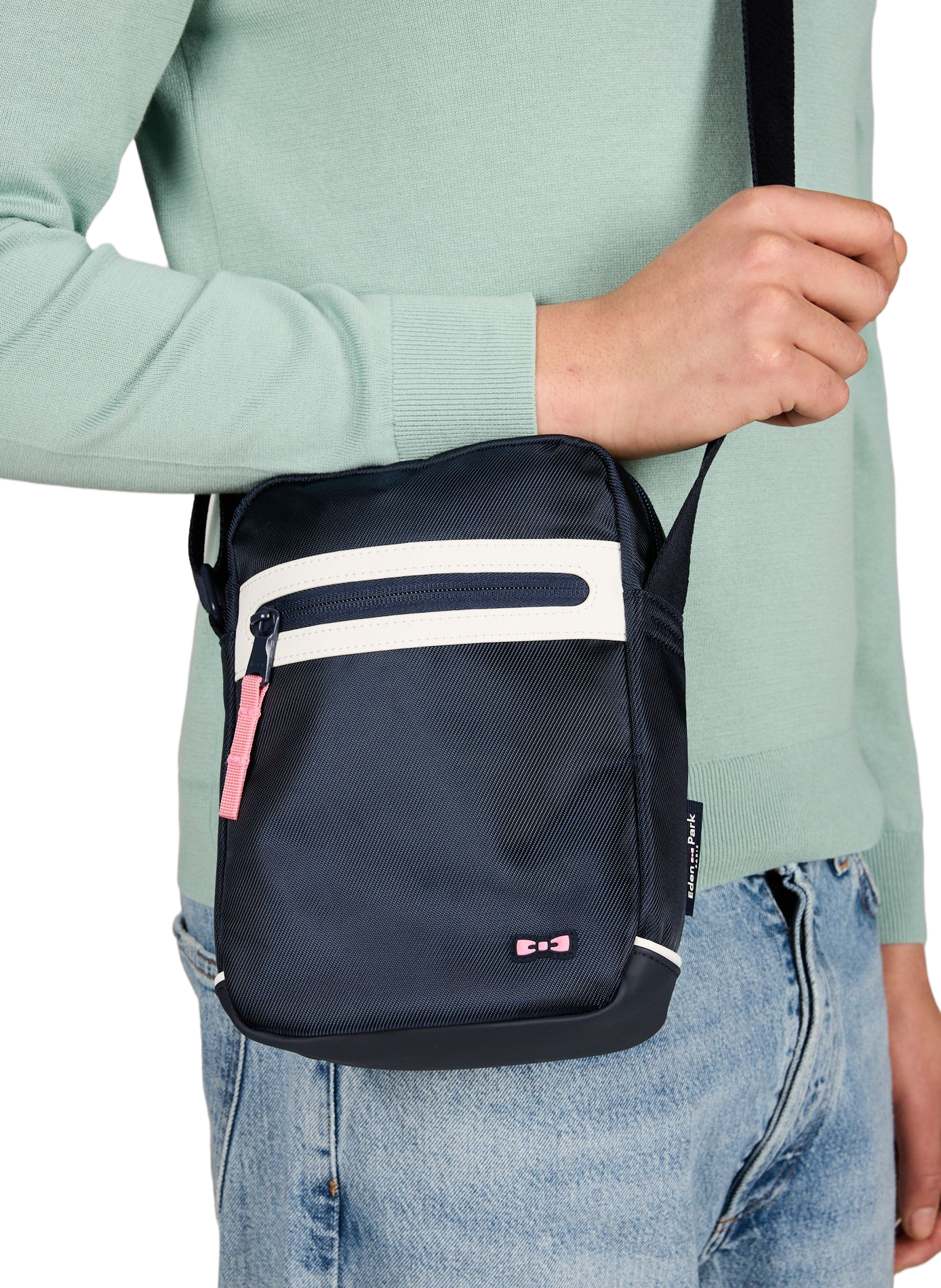 Sacoche bimatière colorblock EDEN PARK Bleu