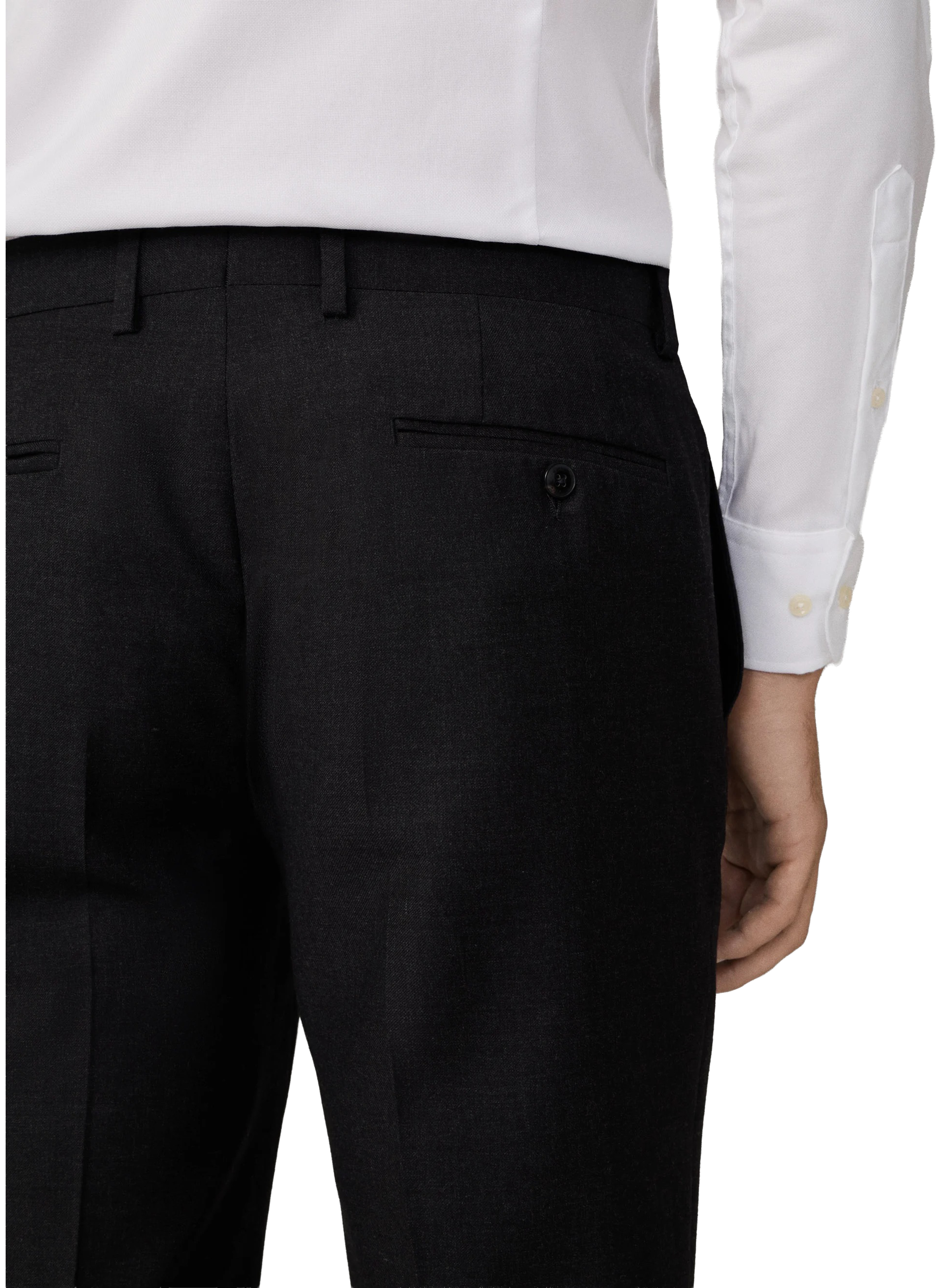 Pantalon de costume ajusté en laine HACKETT Gris