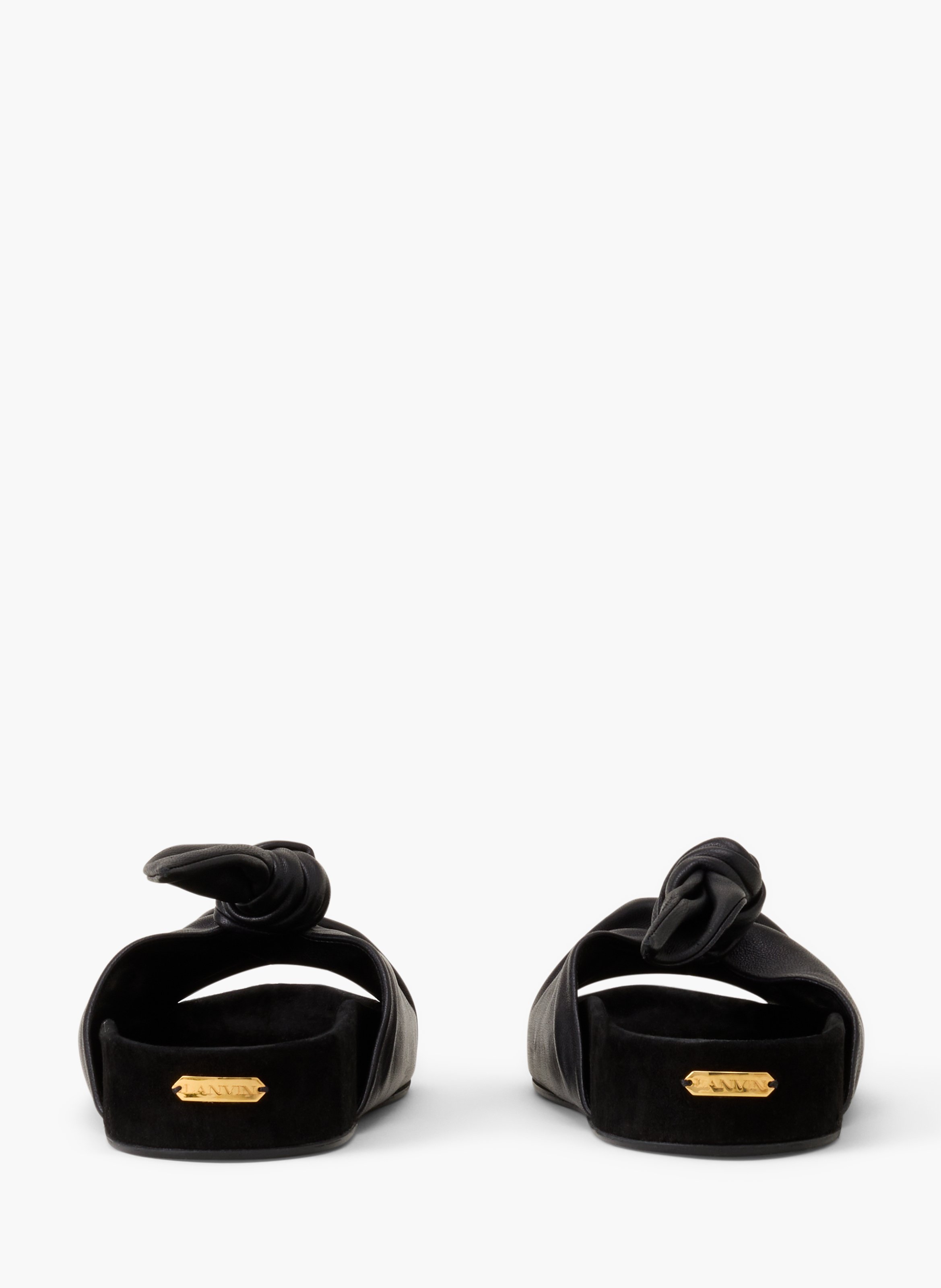 Mule plate cocoon en cuir LANVIN Noir