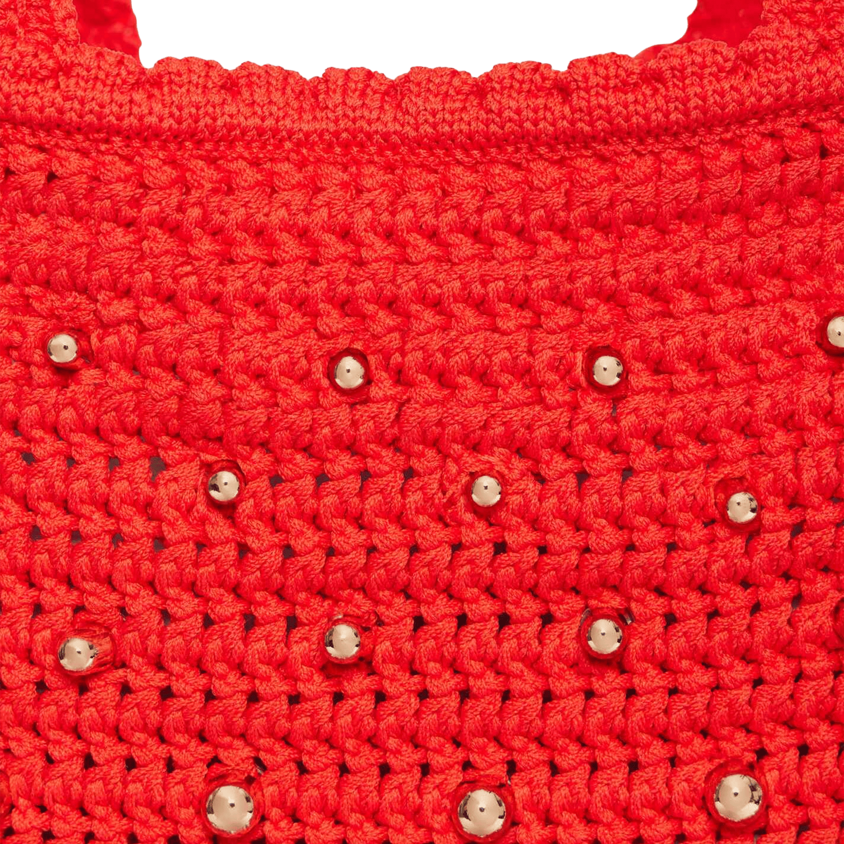 Sac en maille crochet à studs SANDRO Rouge