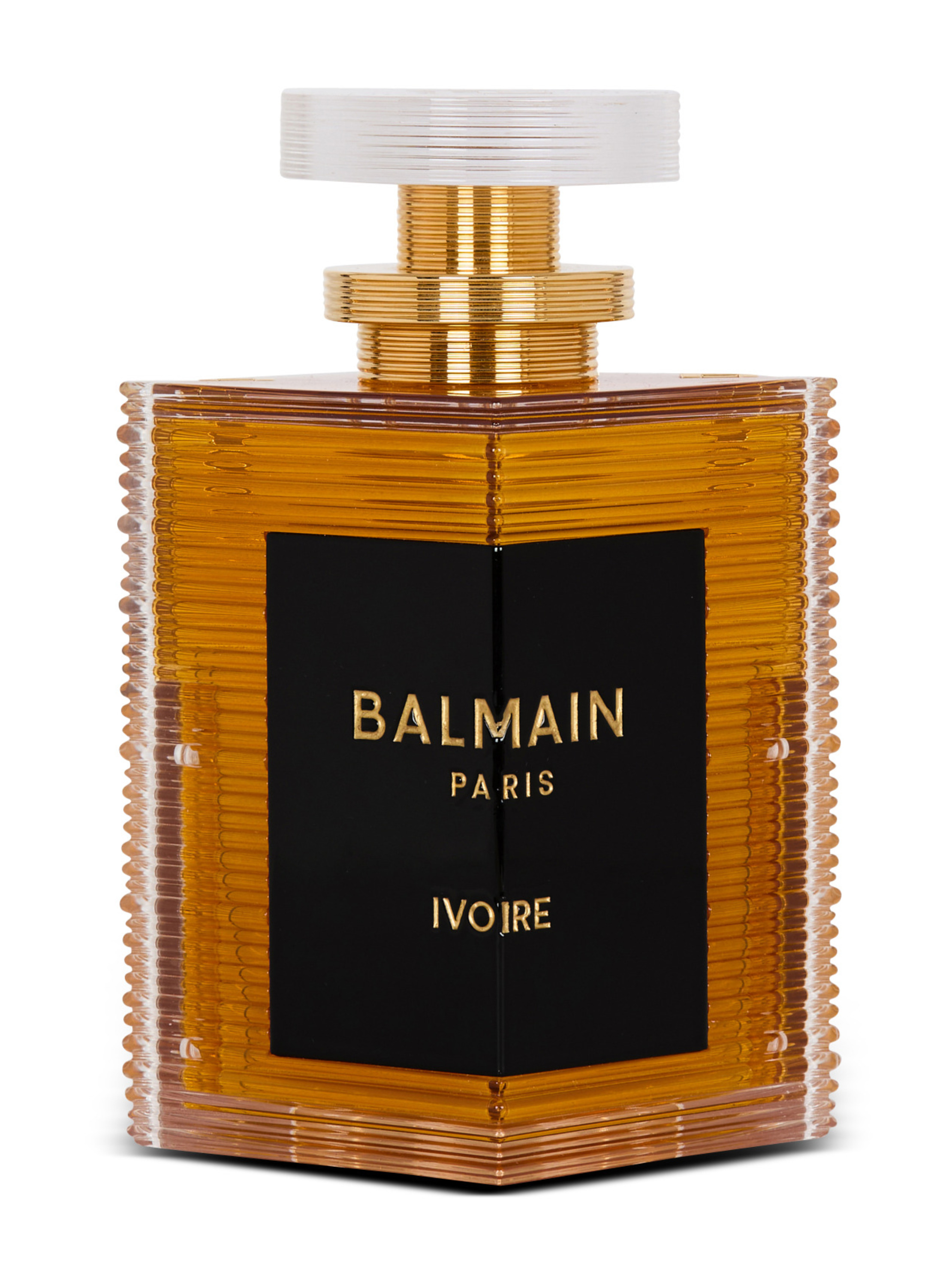Minaudière parfum en résine et laiton BALMAIN Orange