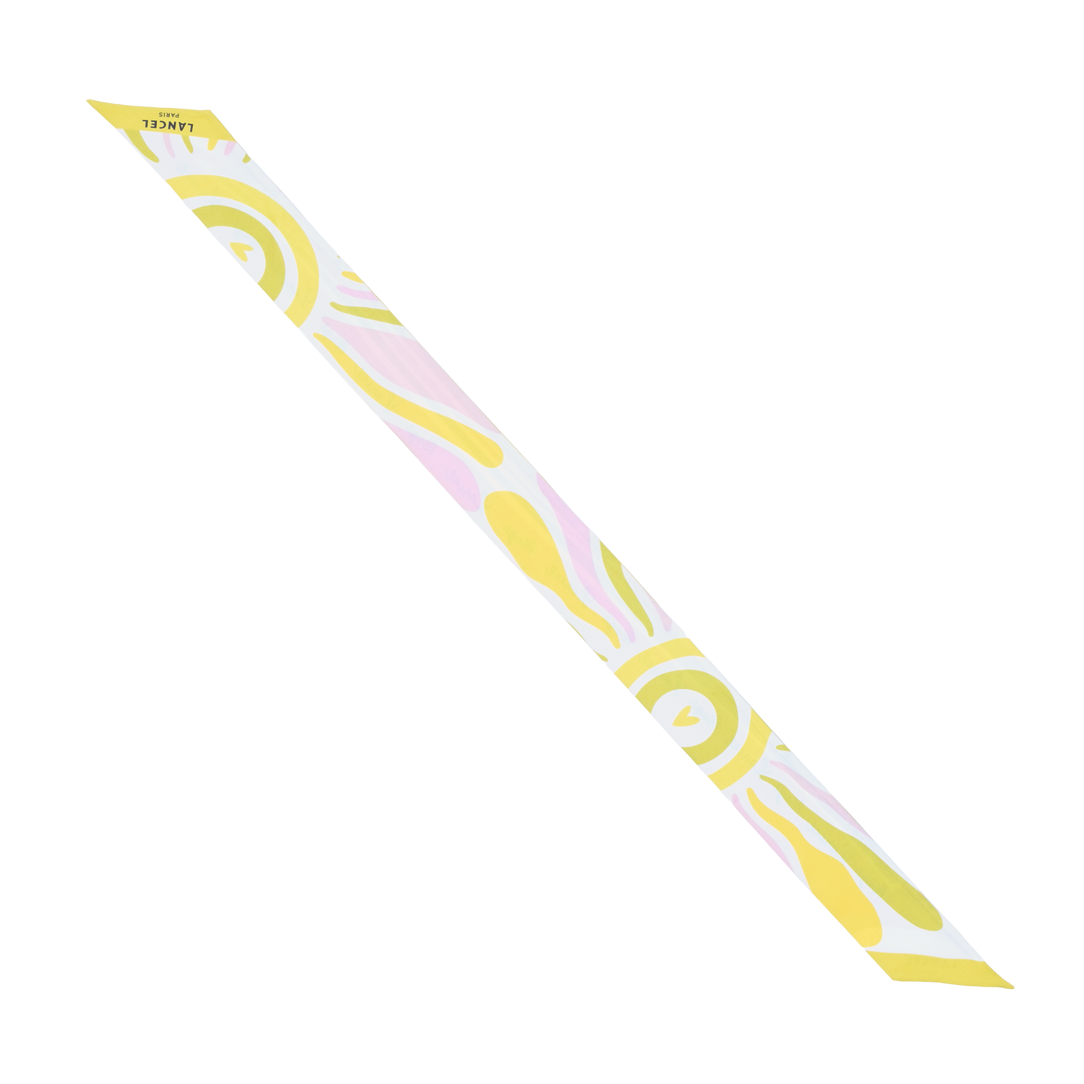 Silk headband sunrise pattern by lancel LANCEL Yellow