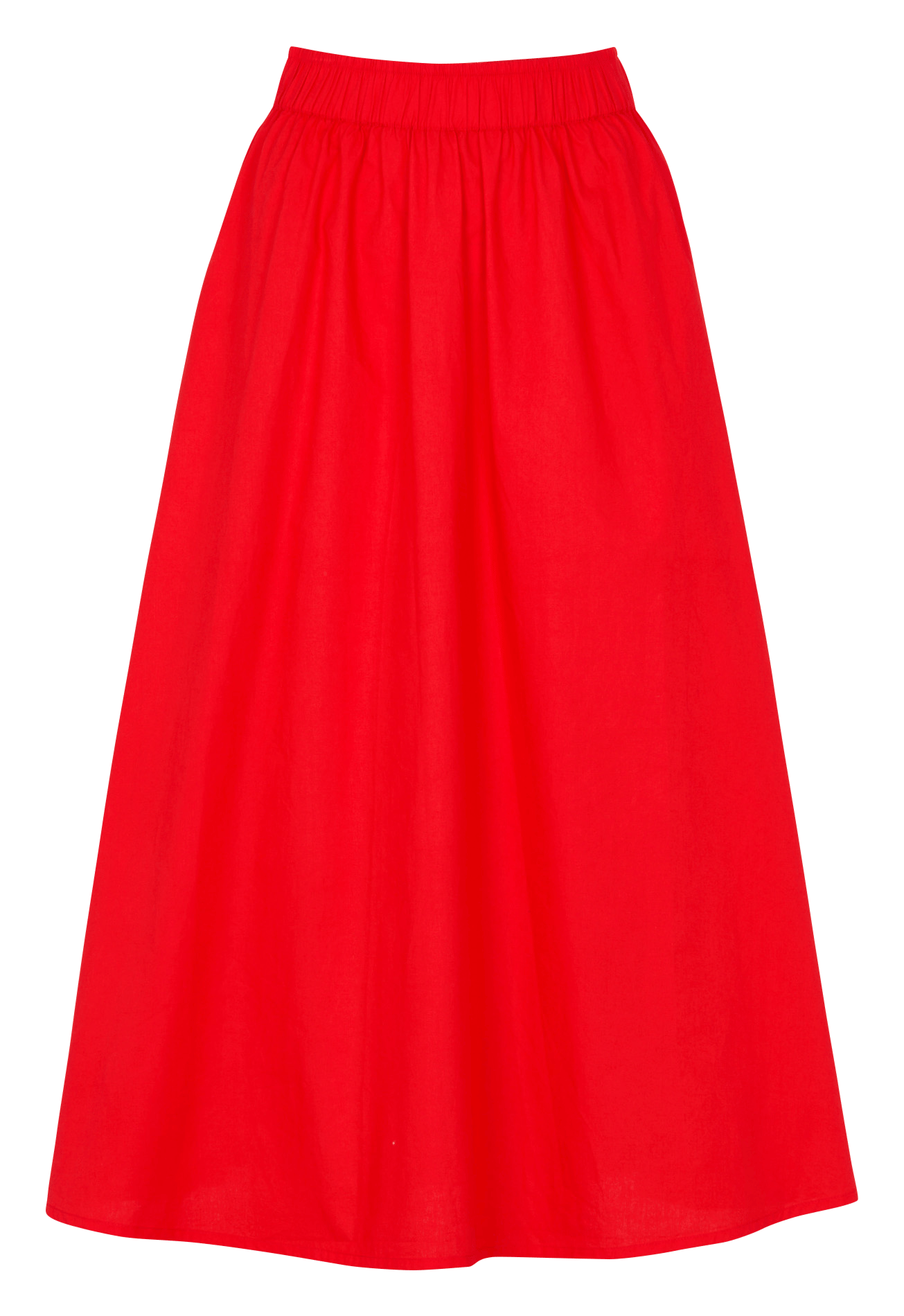 Jupe midi évasée en coton brune MAISON 123 Rouge