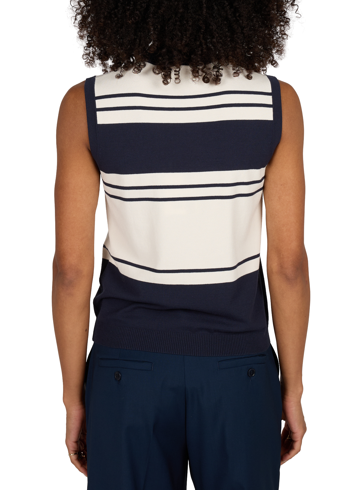 Sleeveless striped sweater MAX MARA WEEK END Blue